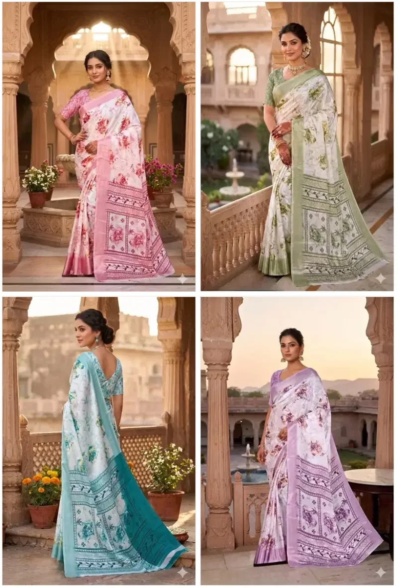 Silk 6009 Georgette Printed Saree Collection 6