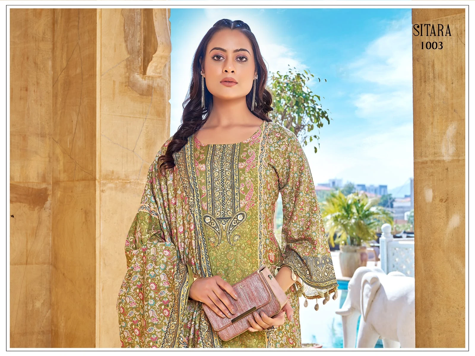 Sitara Readymade Jam Satin Pakistani Suit Design 3