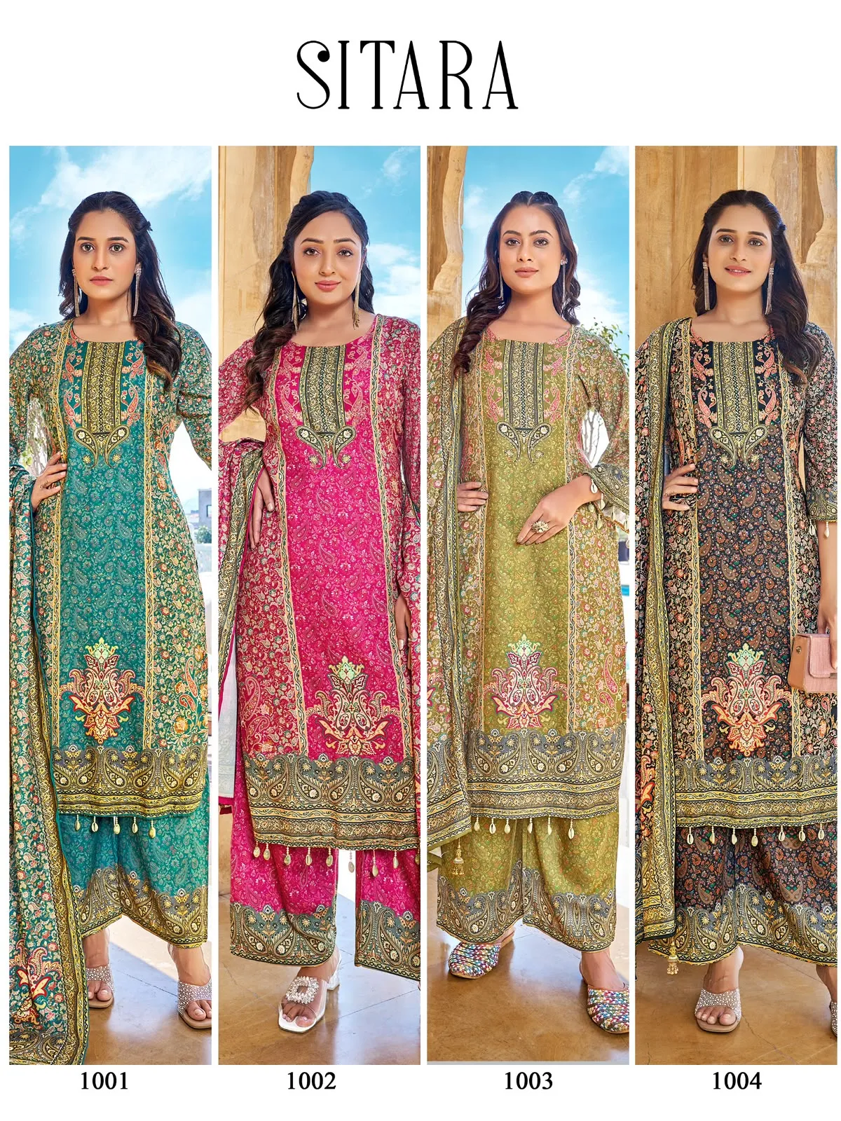 Sitara Readymade Jam Satin Pakistani Suit Design 8