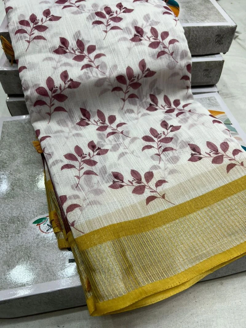 Summer Cool 2 Soft Linen Printed Saree Collection 2