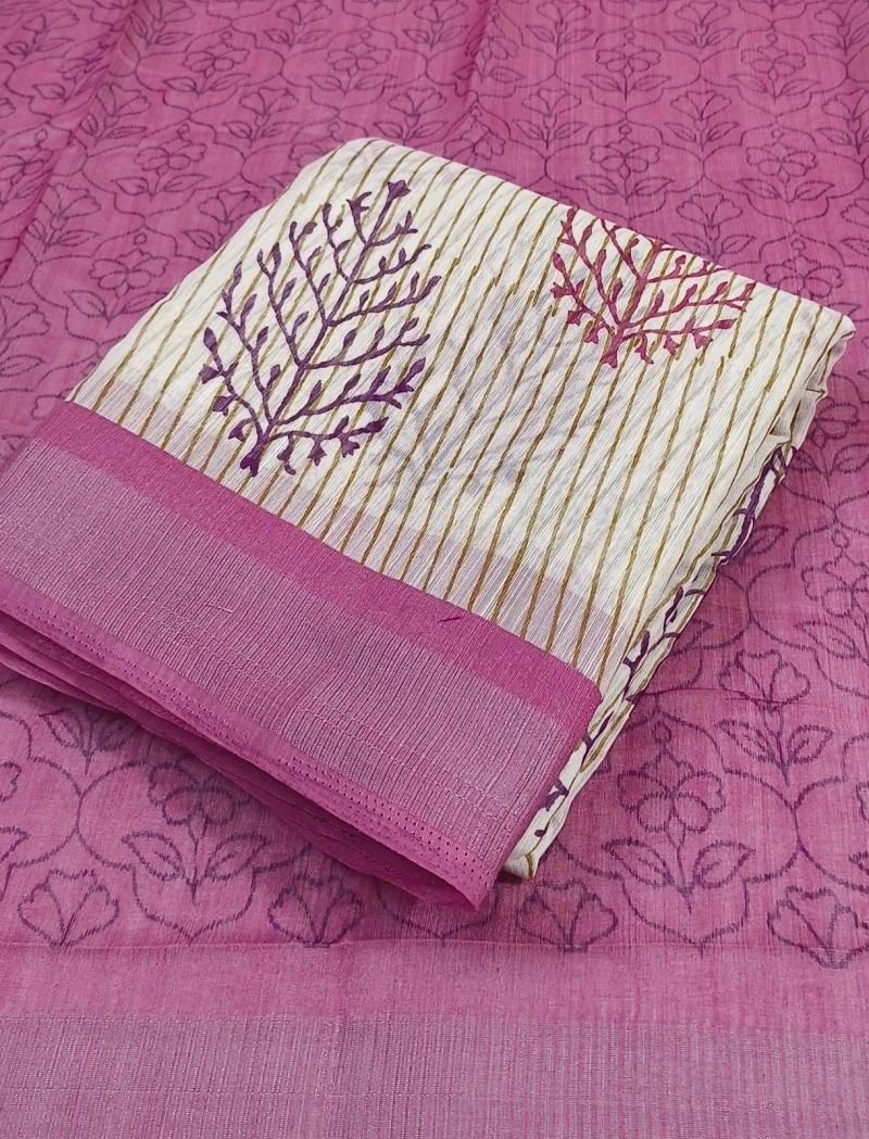 Summer Cool 2 Soft Linen Printed Saree Collection 4