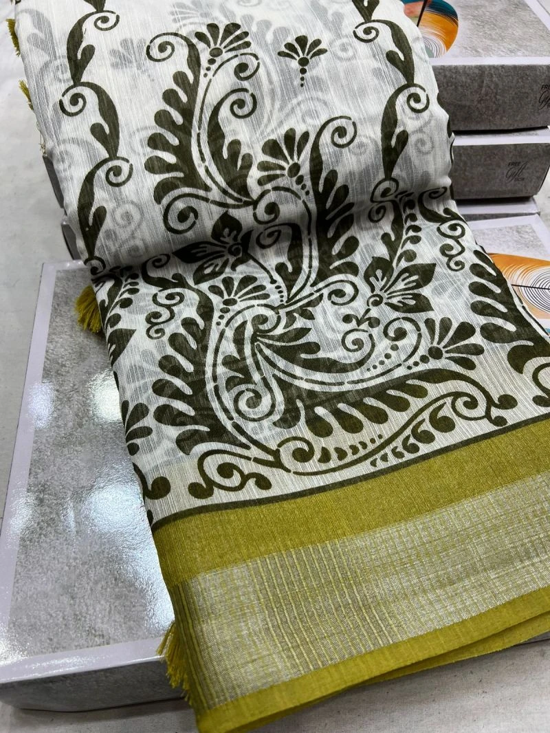 Summer Cool 2 Soft Linen Printed Saree Collection 7
