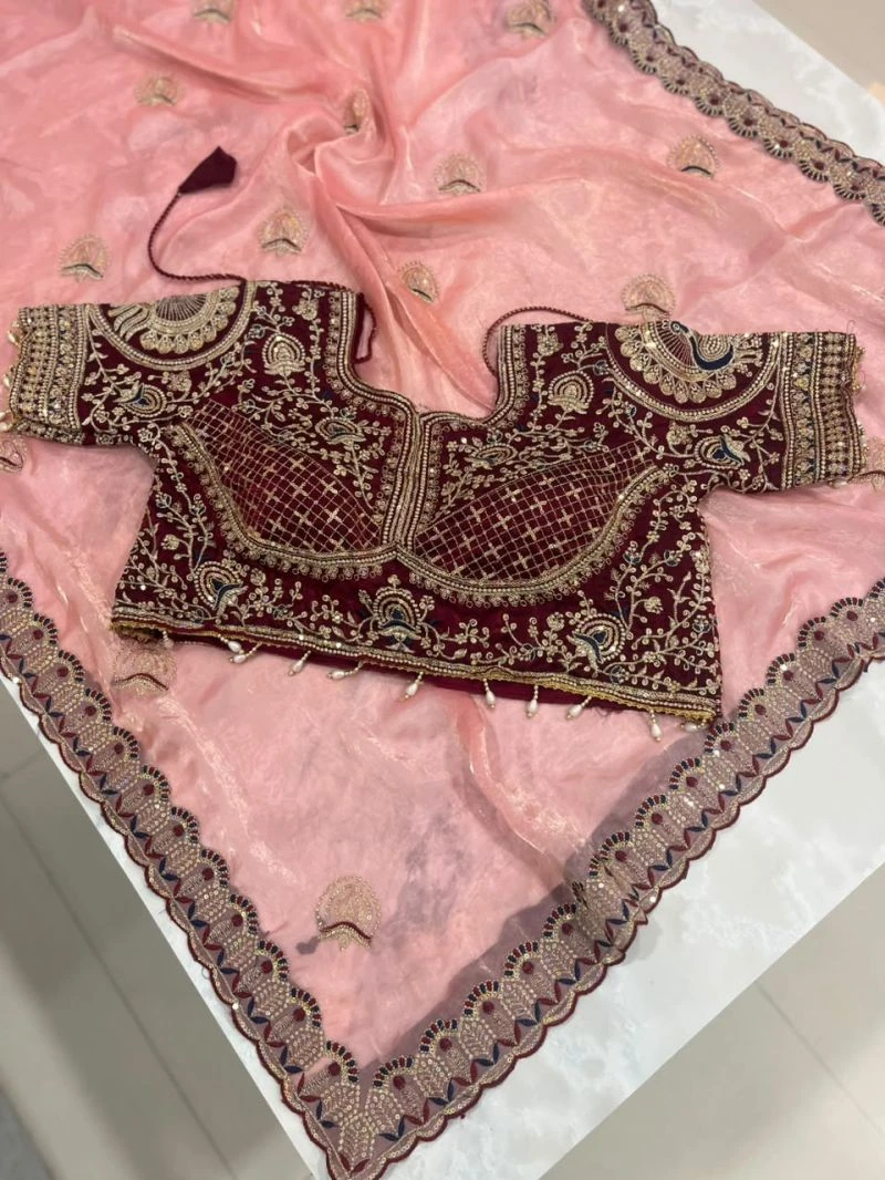 Sw Maansi Vol 1 Fandy Satin Embroidered Designer Saree Collection 6