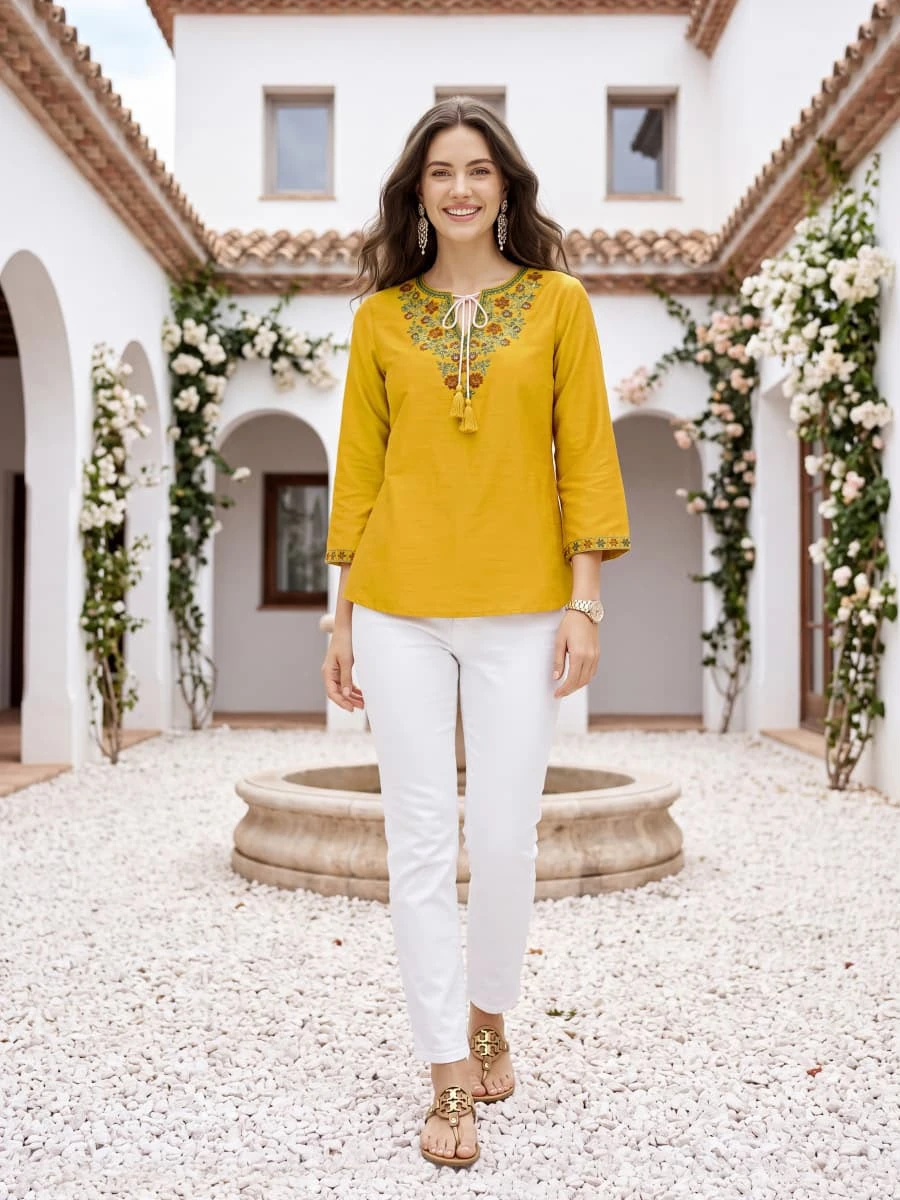 Tips And Tops Twinkle Vol-02 Heavy Rayon Embroidery Western Short Kurti 7