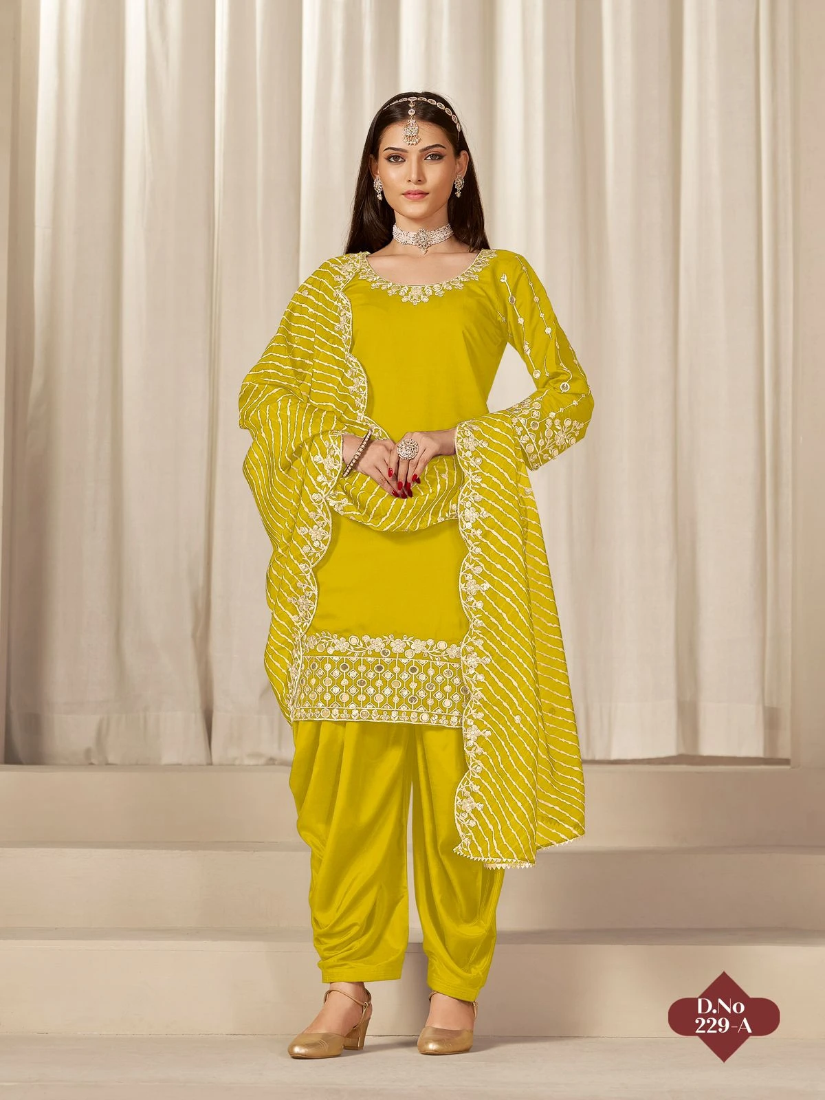 Vinayak Enterprise Roman Silk Fancy Ready Made Suit 2