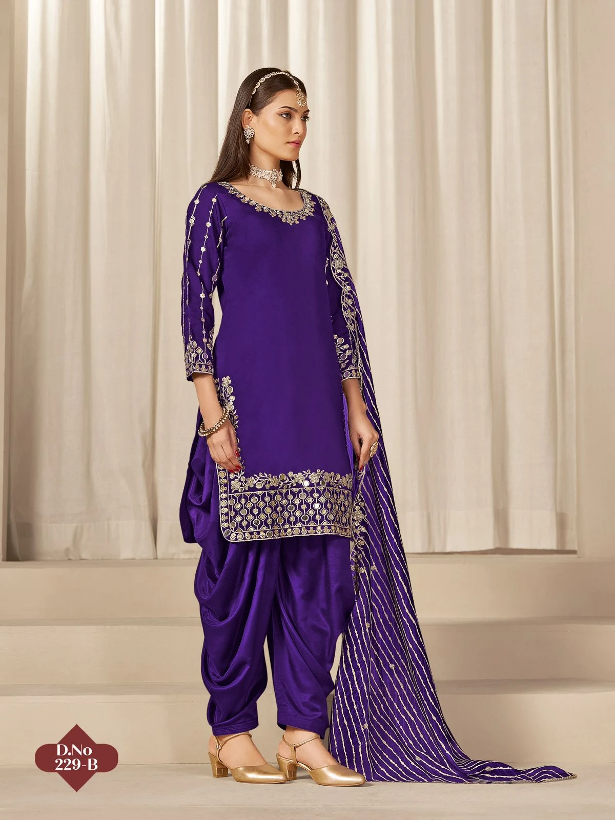 Vinayak Enterprise Roman Silk Fancy Ready Made Suit 5