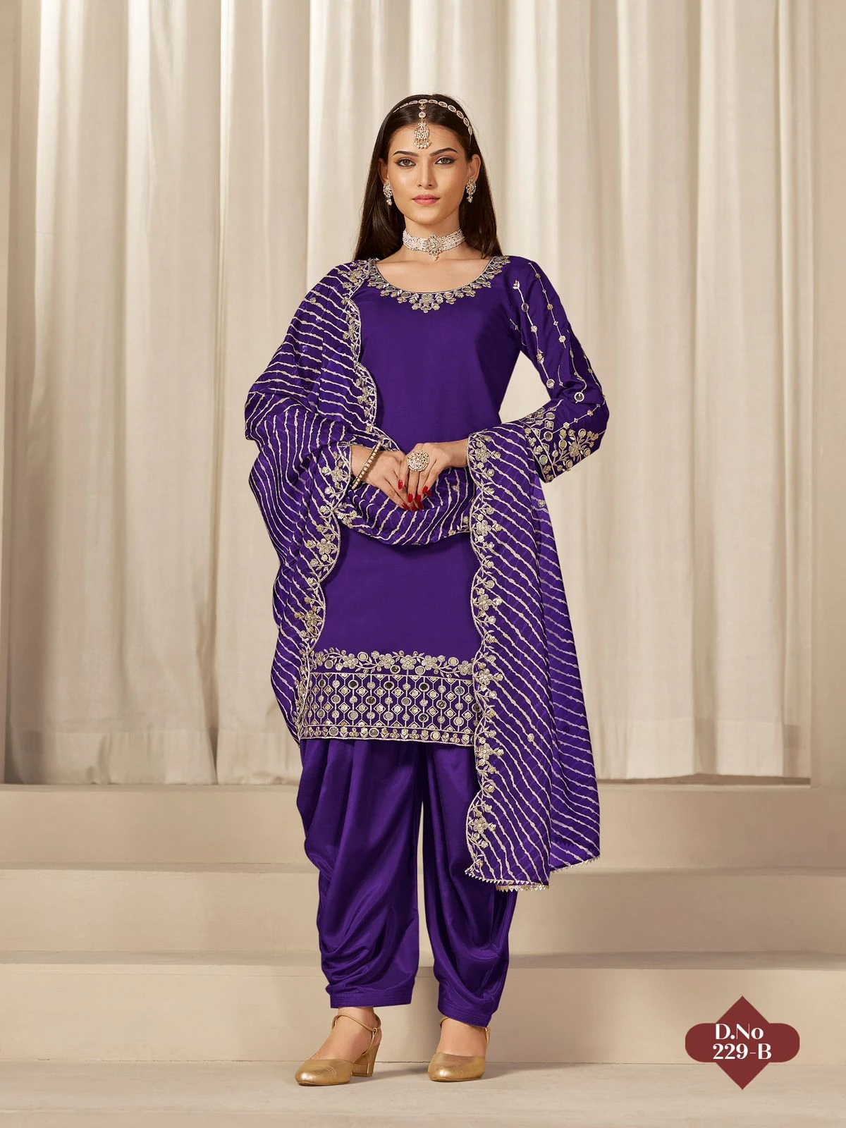 Vinayak Enterprise Roman Silk Fancy Ready Made Suit 6
