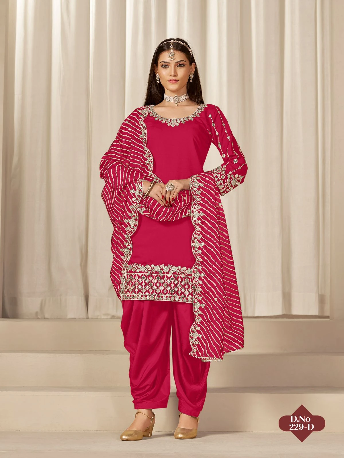 Vinayak Enterprise Roman Silk Fancy Ready Made Suit 8