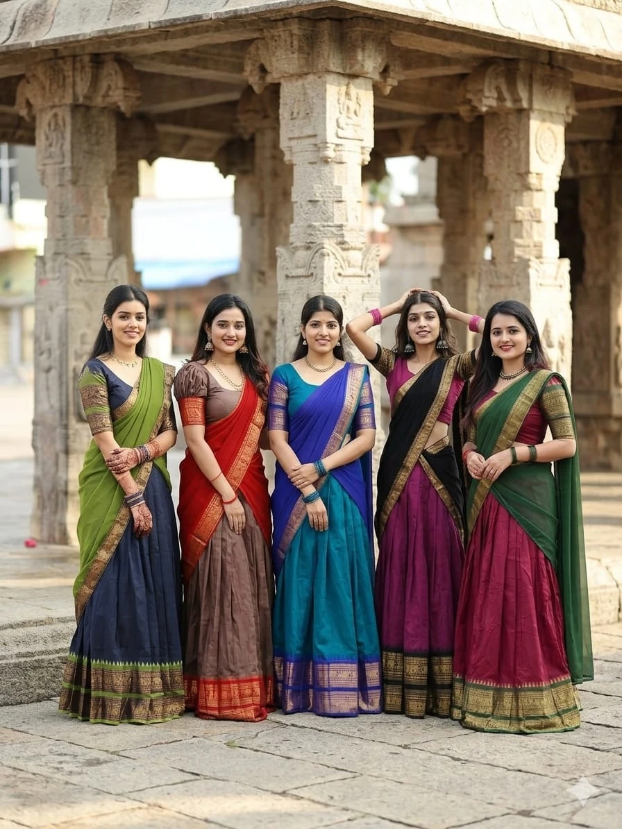 Vinayak Kanjivaram Silk Lehenga Choli With Zari Weaving And Georgette Dupatta 1