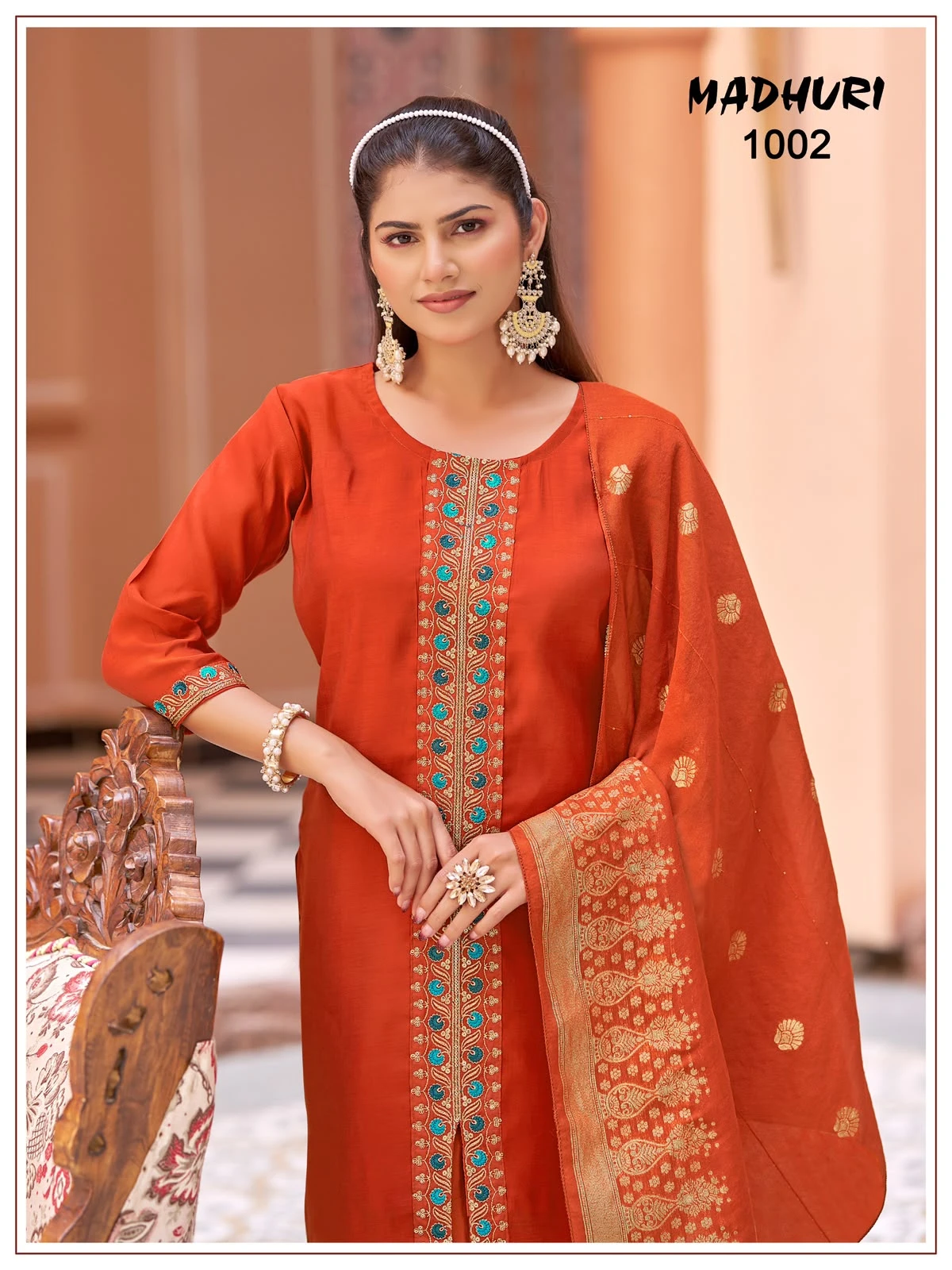— Vinayak Mul Chanderi Readymade Collection With Viscose Jacquard Dupatta 12