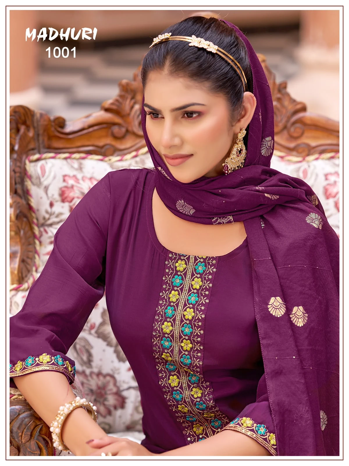 — Vinayak Mul Chanderi Readymade Collection With Viscose Jacquard Dupatta 13