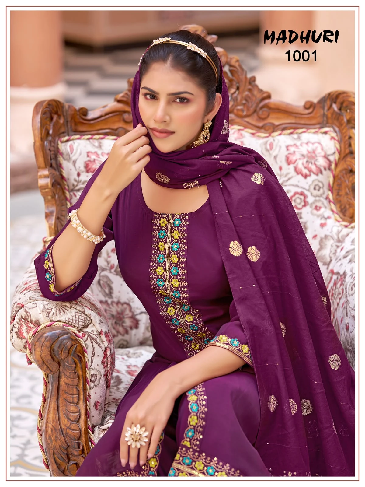— Vinayak Mul Chanderi Readymade Collection With Viscose Jacquard Dupatta 2