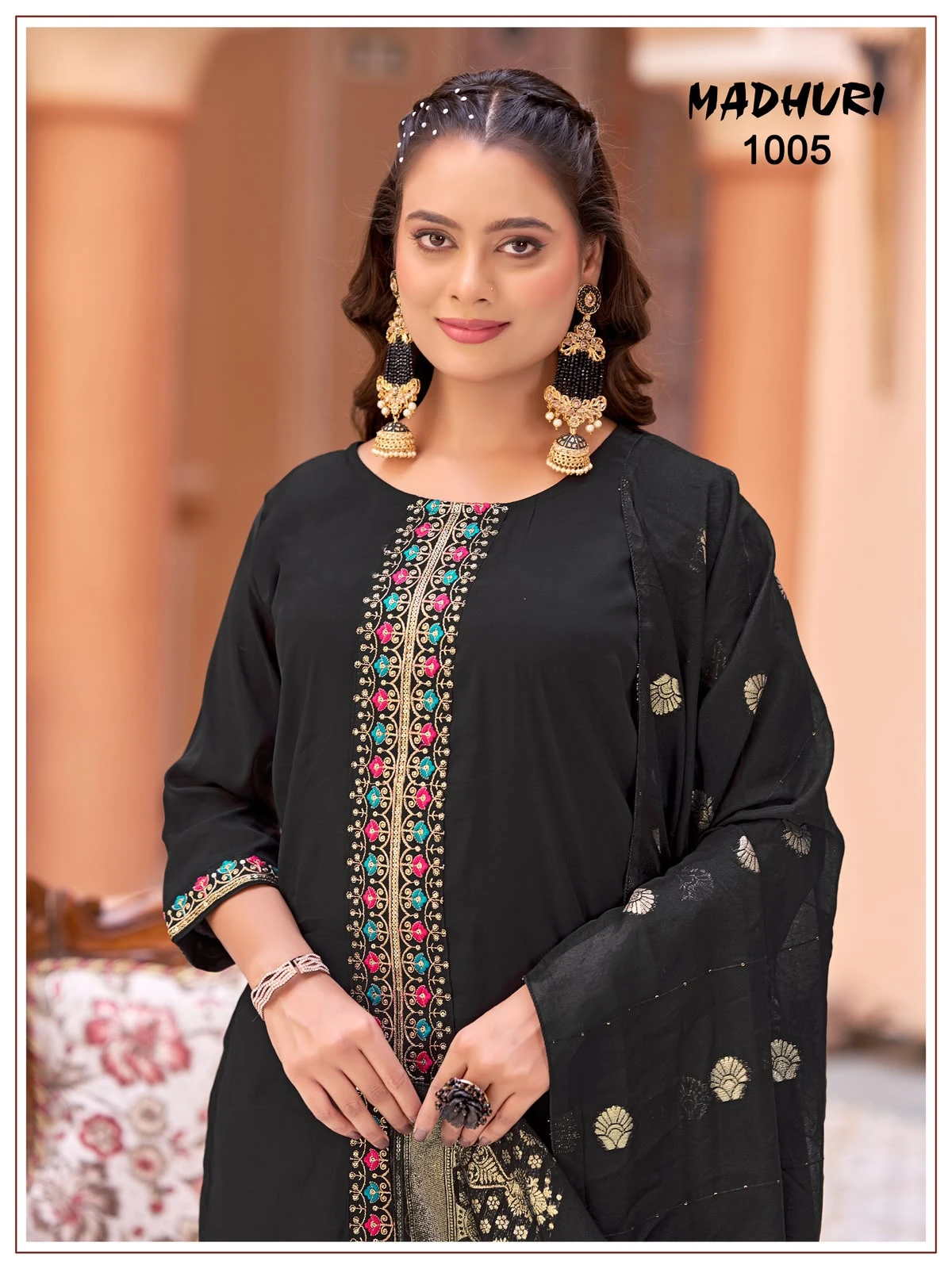 — Vinayak Mul Chanderi Readymade Collection With Viscose Jacquard Dupatta 5