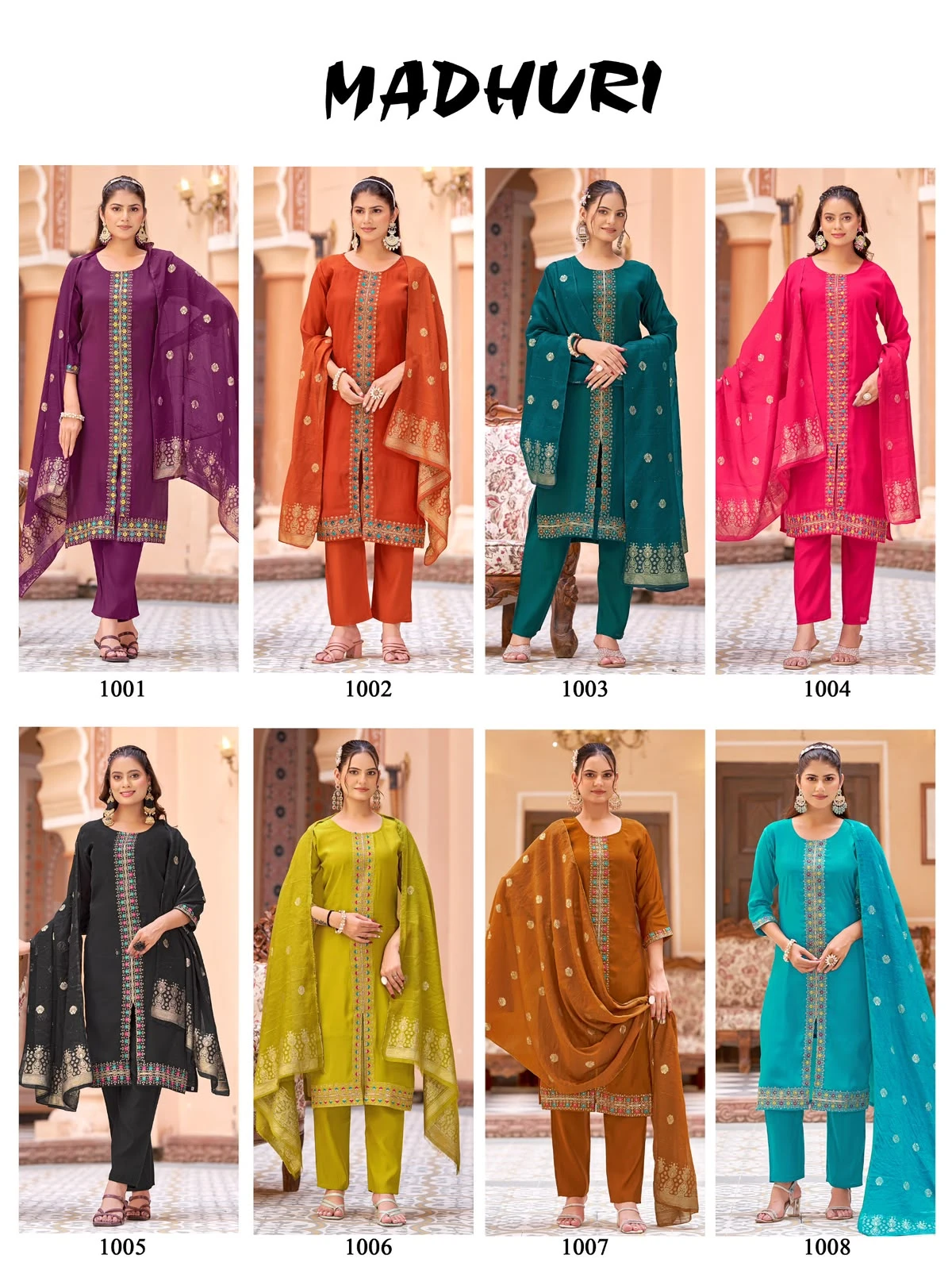 — Vinayak Mul Chanderi Readymade Collection With Viscose Jacquard Dupatta 6