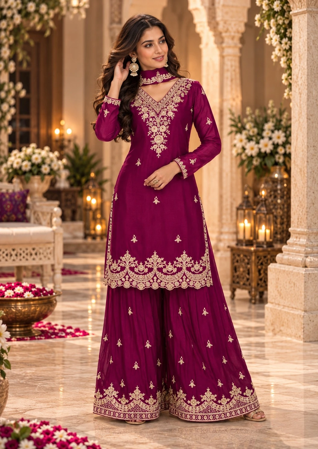 Vinayak Wholesale Aurraa Designer Maleeka-2 Premium Chinon Suit With Embroidery Work 3