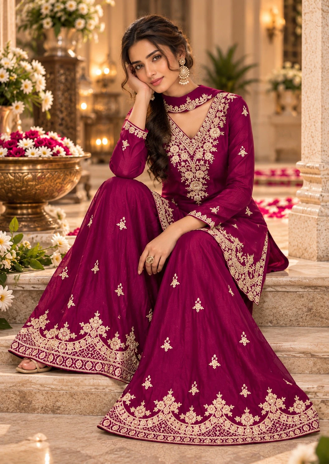 Vinayak Wholesale Aurraa Designer Maleeka-2 Premium Chinon Suit With Embroidery Work 4