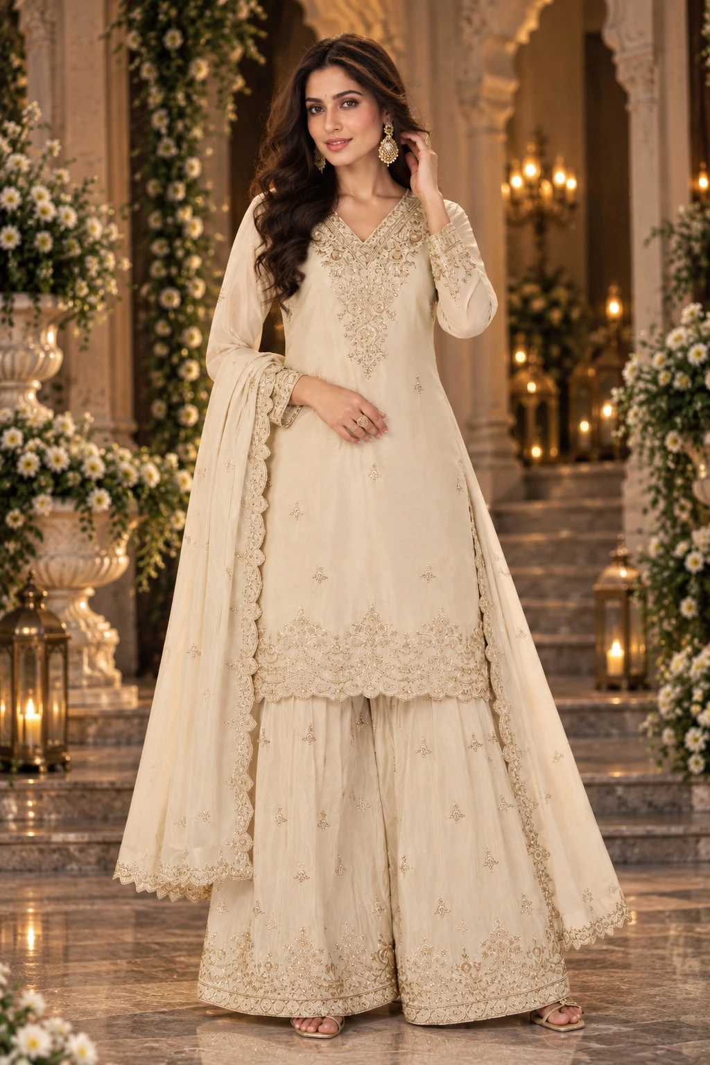 Vinayak Wholesale Aurraa Designer Maleeka-2 Premium Chinon Suit With Embroidery Work 5