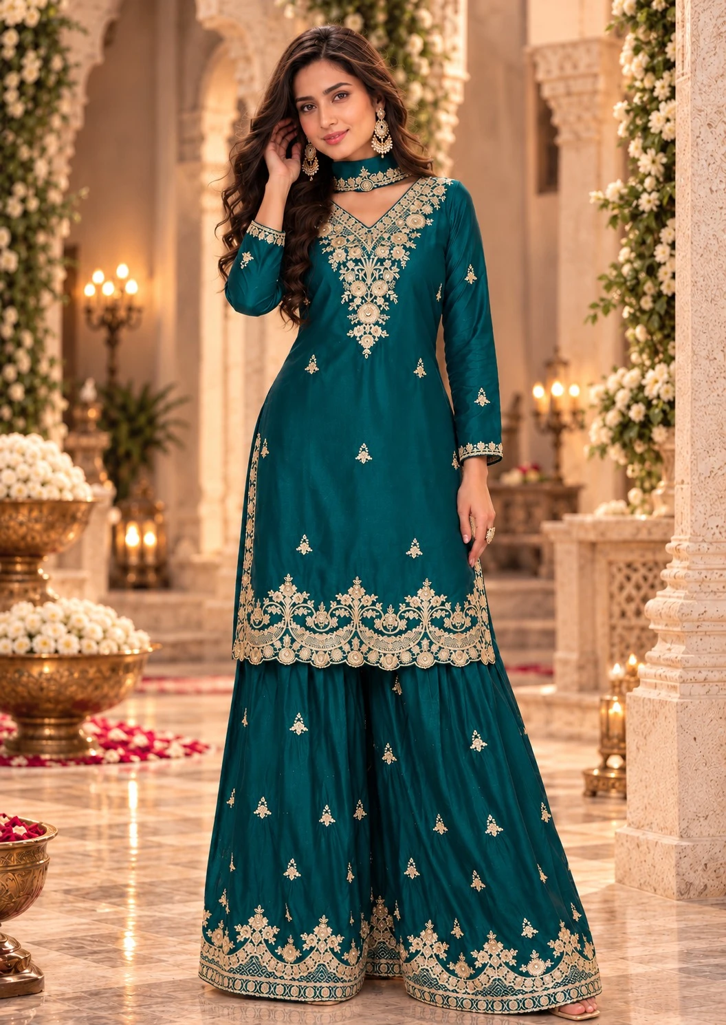 Vinayak Wholesale Aurraa Designer Maleeka-2 Premium Chinon Suit With Embroidery Work 7