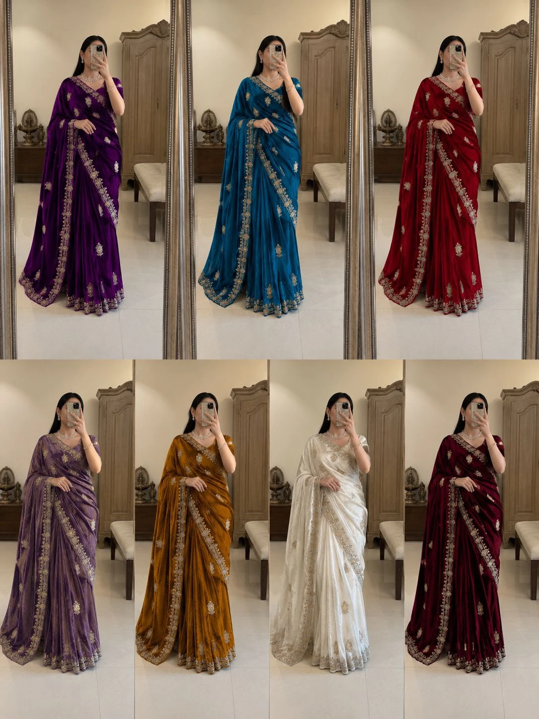 Vinayak Wholesale Fancy Space Silk Saree With Handwork Beads And Sequin Work 9