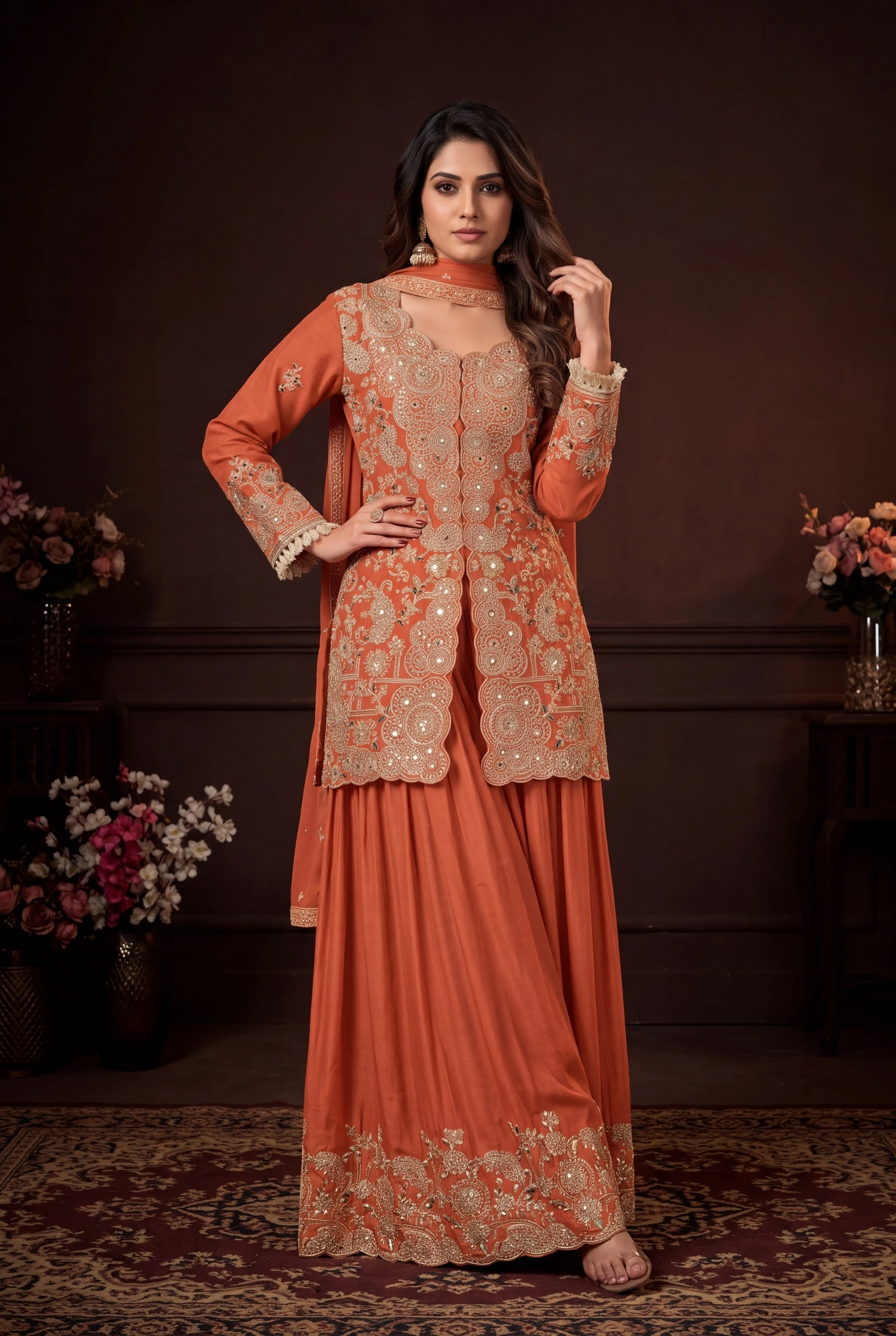Vinayak Wholesale  Mandira Real Chinon Suit With Embroidery Work 2