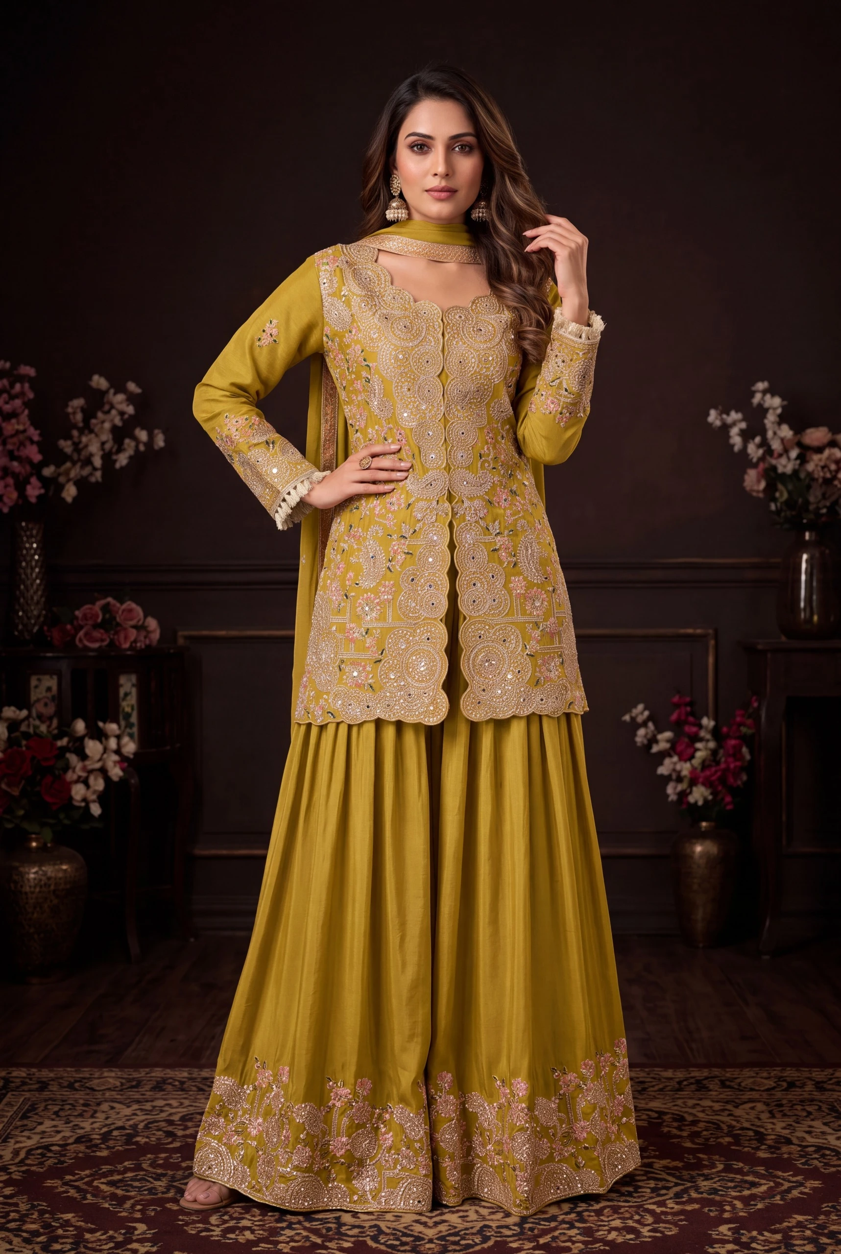 Vinayak Wholesale  Mandira Real Chinon Suit With Embroidery Work 3