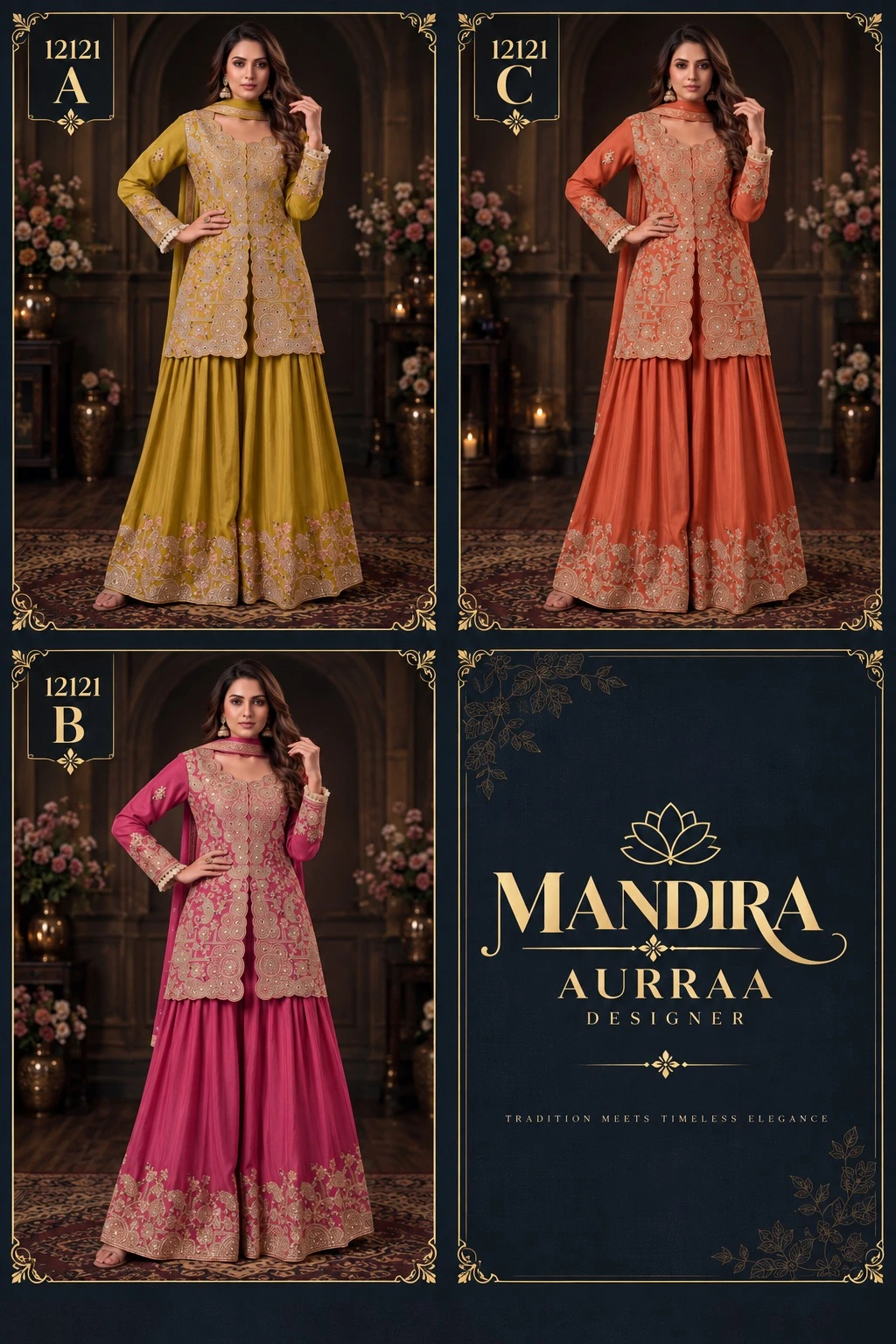 Vinayak Wholesale  Mandira Real Chinon Suit With Embroidery Work 5