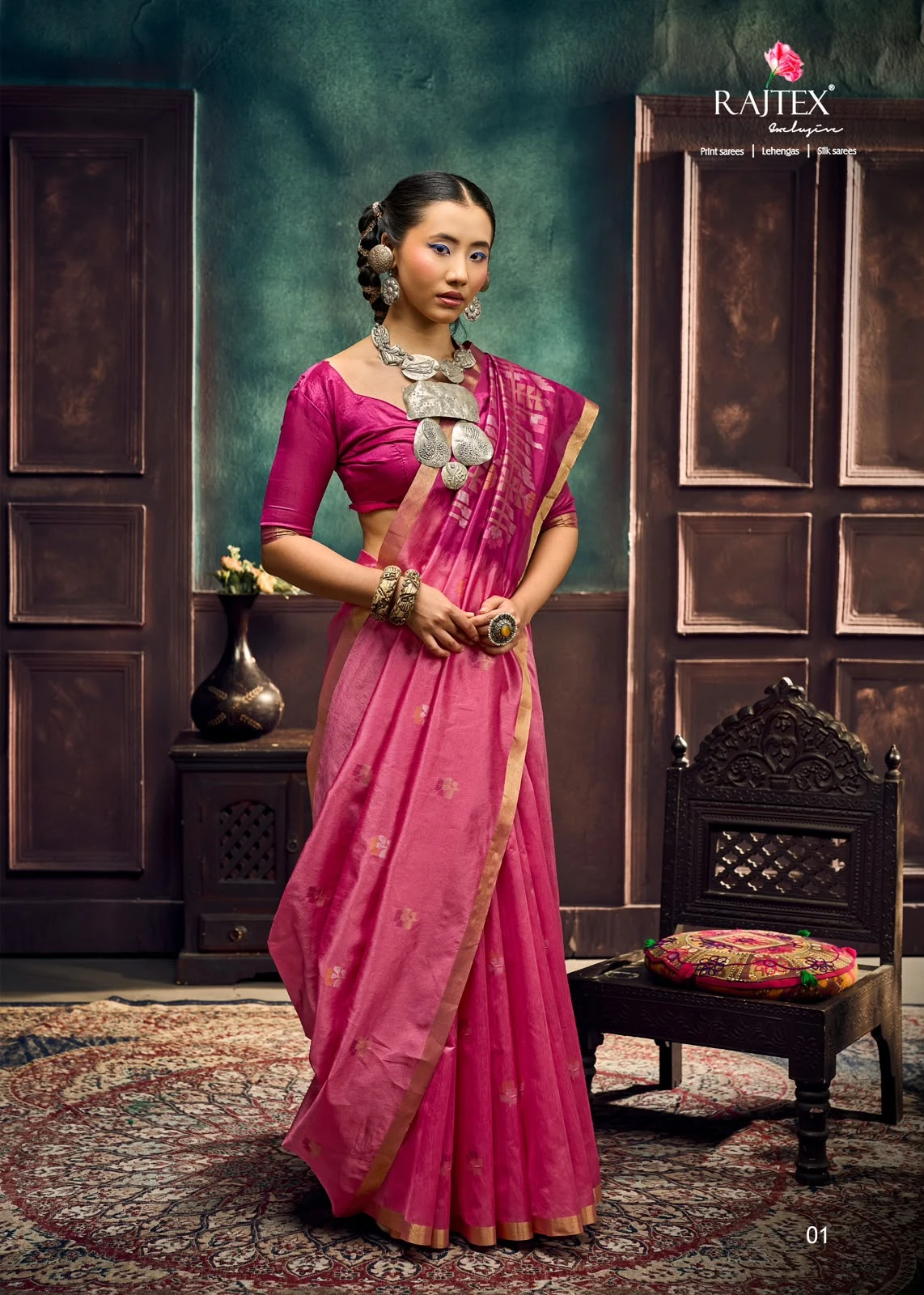 Vinayak Wholesale Rajtex Fabrics Kanoi Paithani Tussar Silk Handloom Saree