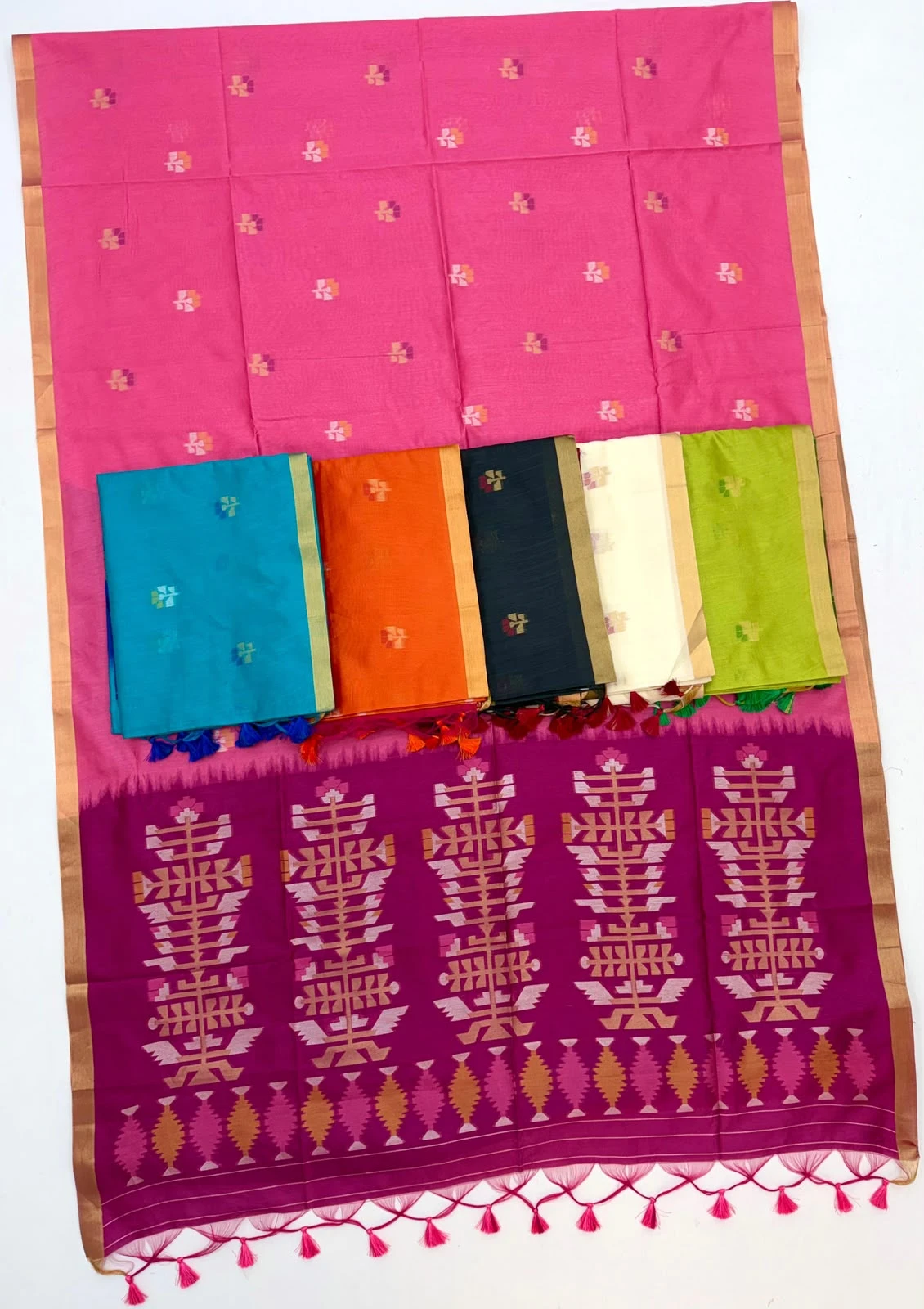 Vinayak Wholesale Rajtex Fabrics Kanoi Paithani Tussar Silk Handloom Saree 9