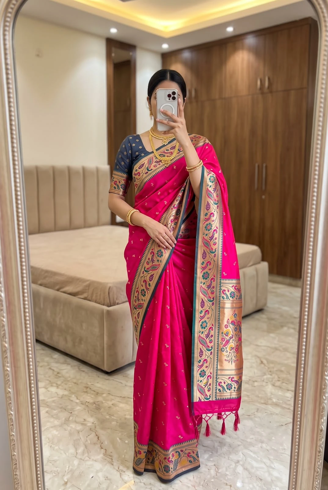 VINAYAK Wholesale Royal Paithani Soft Silk Saree With Meenakari Weaving 1