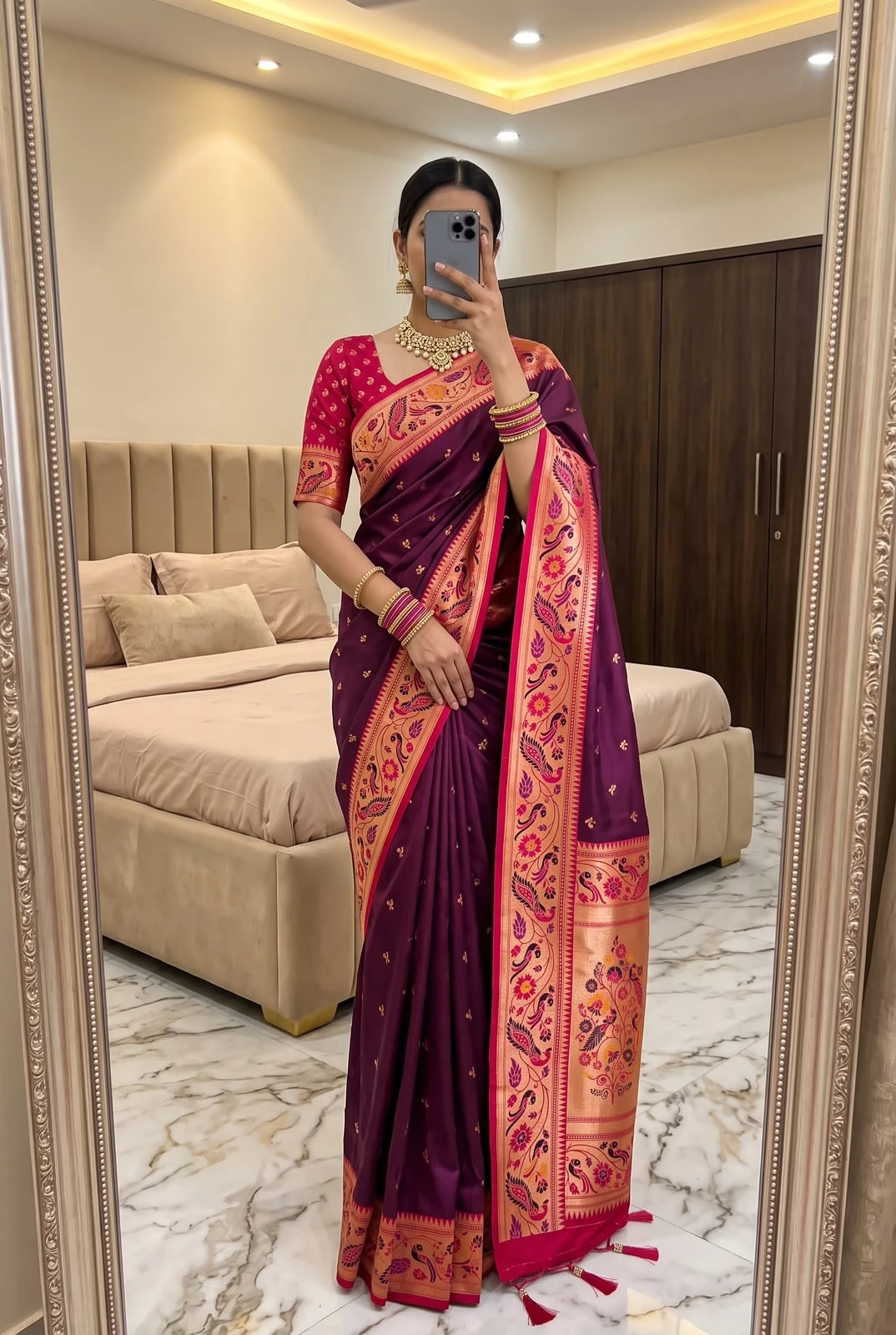 VINAYAK Wholesale Royal Paithani Soft Silk Saree With Meenakari Weaving 2
