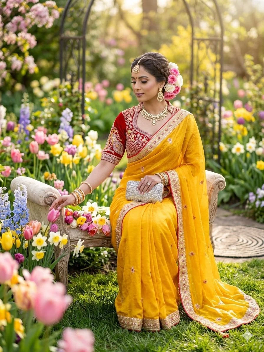 Vinayak Wholesale Sabyasachi Inspired Premium Space Silk Saree With Multi Sequin And Thread Embroidery
