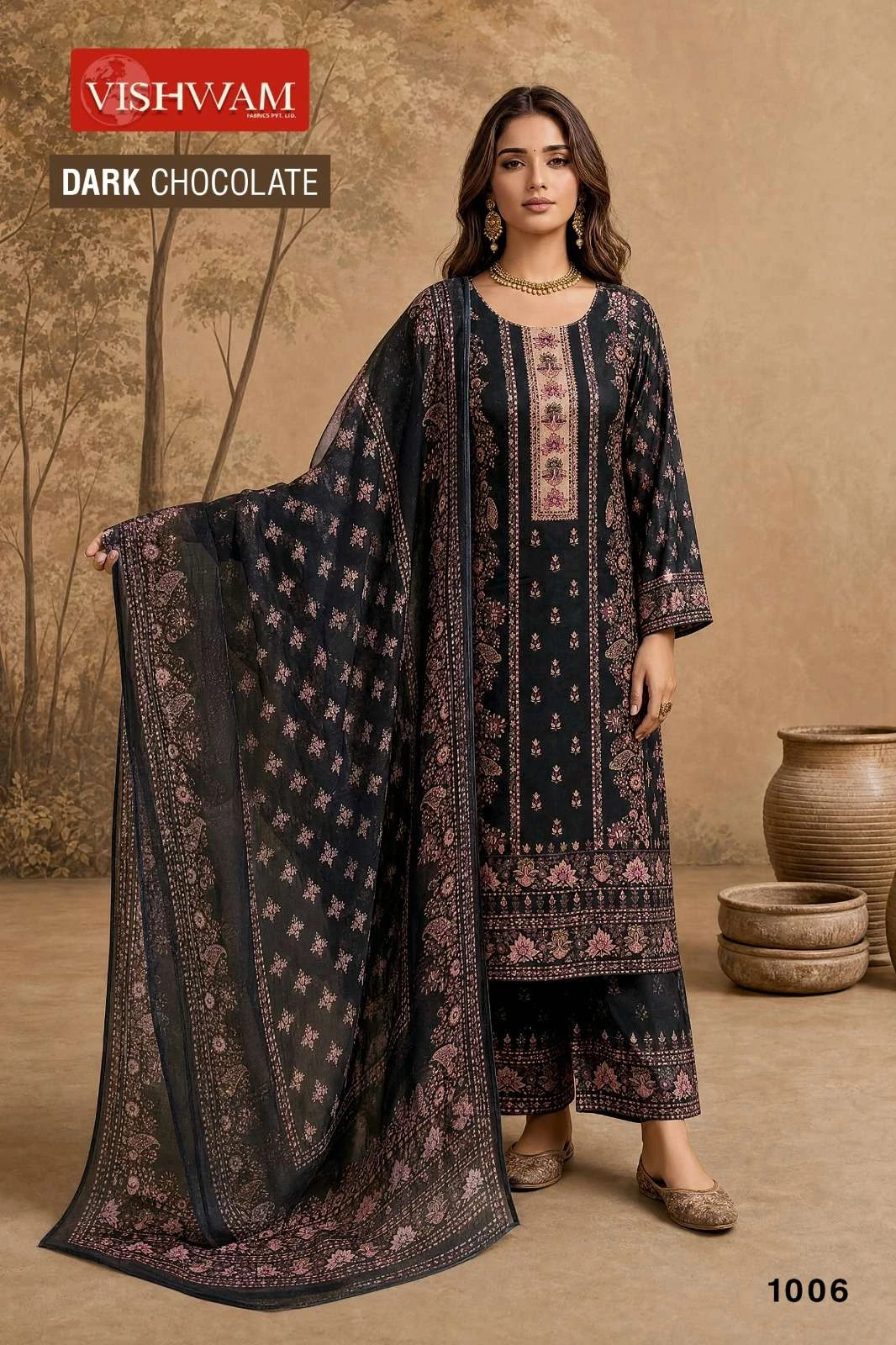 Vishwam Fabric Dark Chocolate Vol 2 2