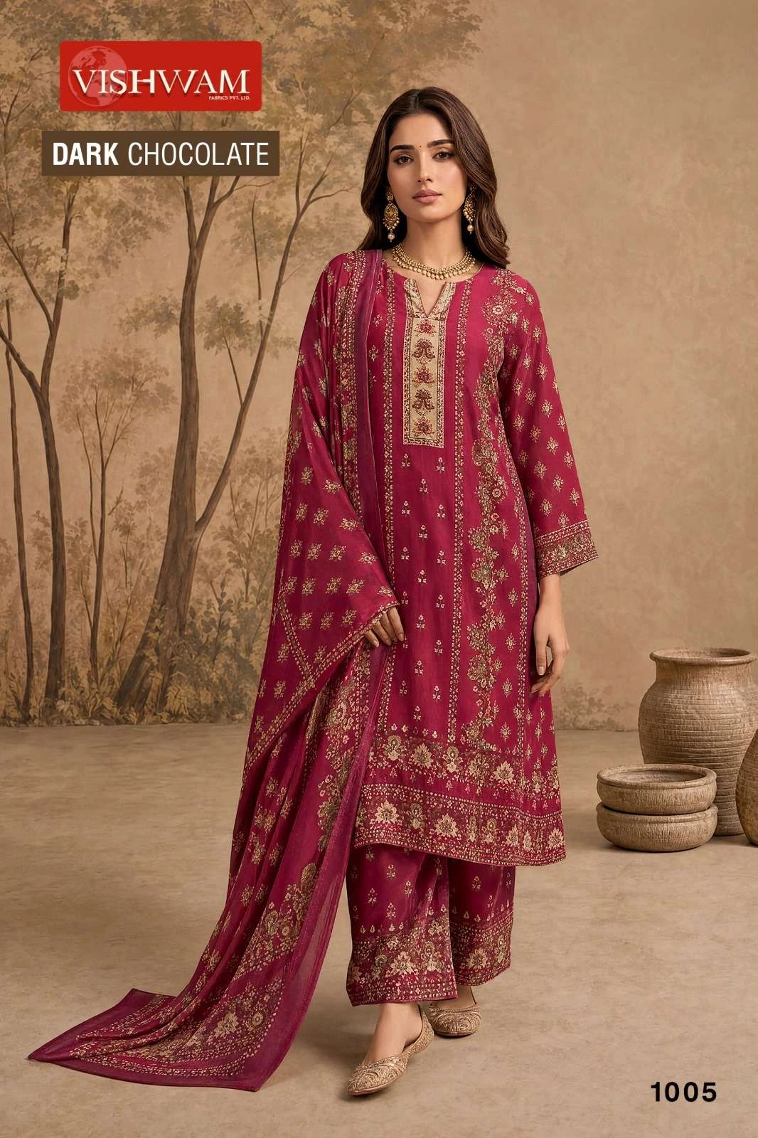 Vishwam Fabric Dark Chocolate Vol 2 3