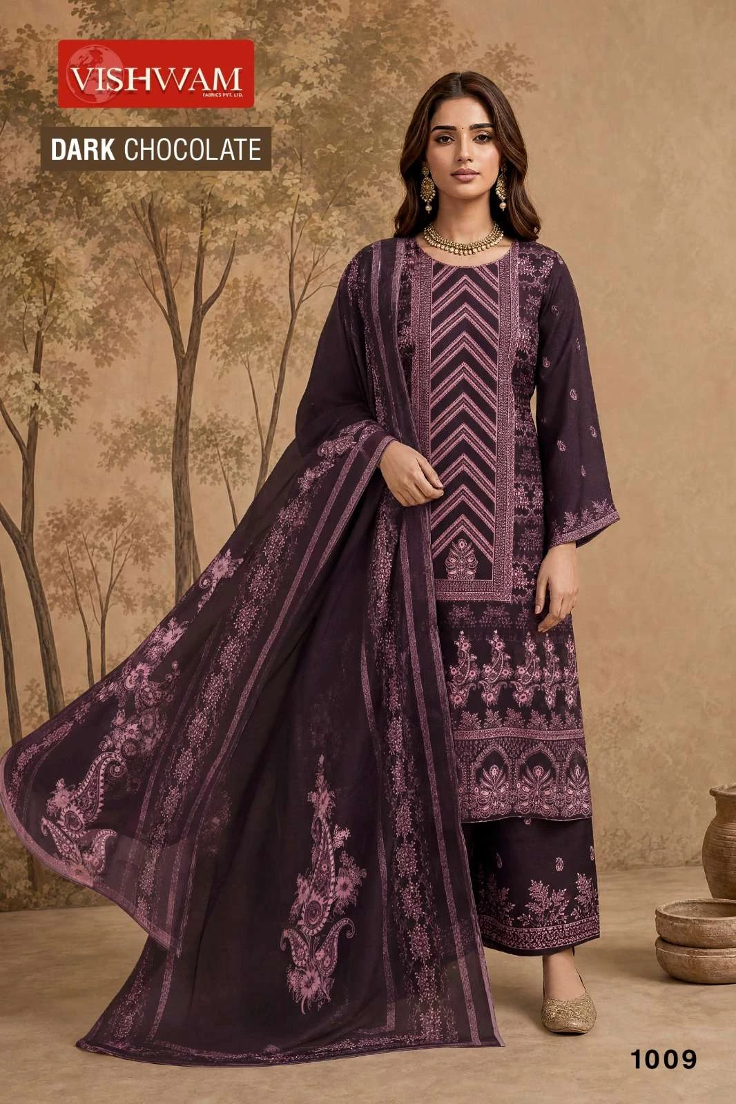 Vishwam Fabric Dark Chocolate Vol 2 5