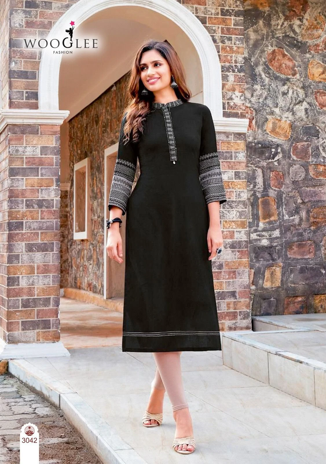 Wooglee Salonee Vol-8 Heavy Rayon Work Kurti Collection In Wholesale 5