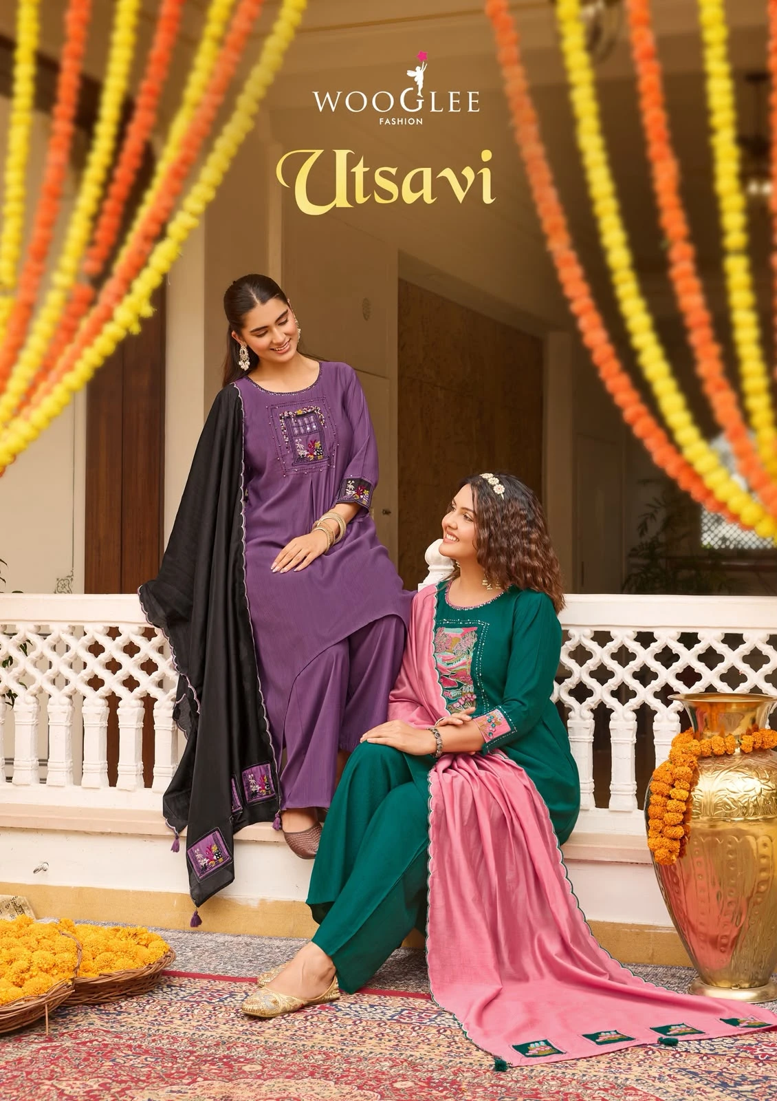 Wooglee Utsavi Pure Chanderi Suits Collection 1