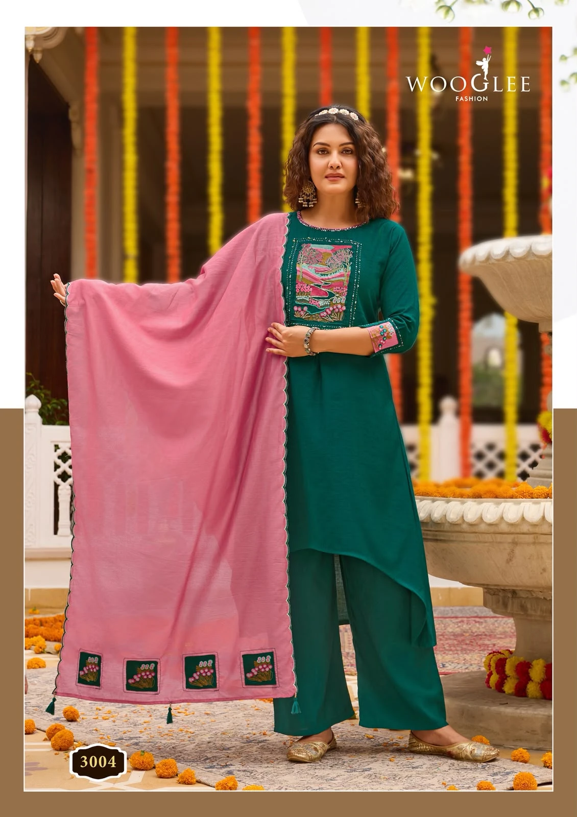 Wooglee Utsavi Pure Chanderi Suits Collection 9