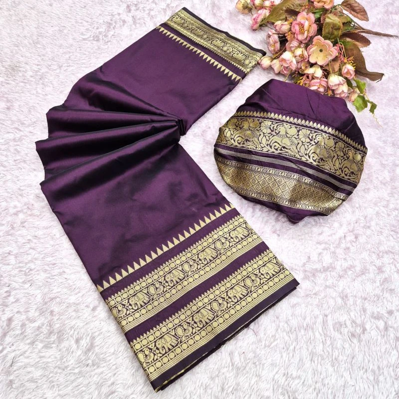 Aab Narayan Pet Vol 1 Soft Silk Zari Weaving Saree Collection 10