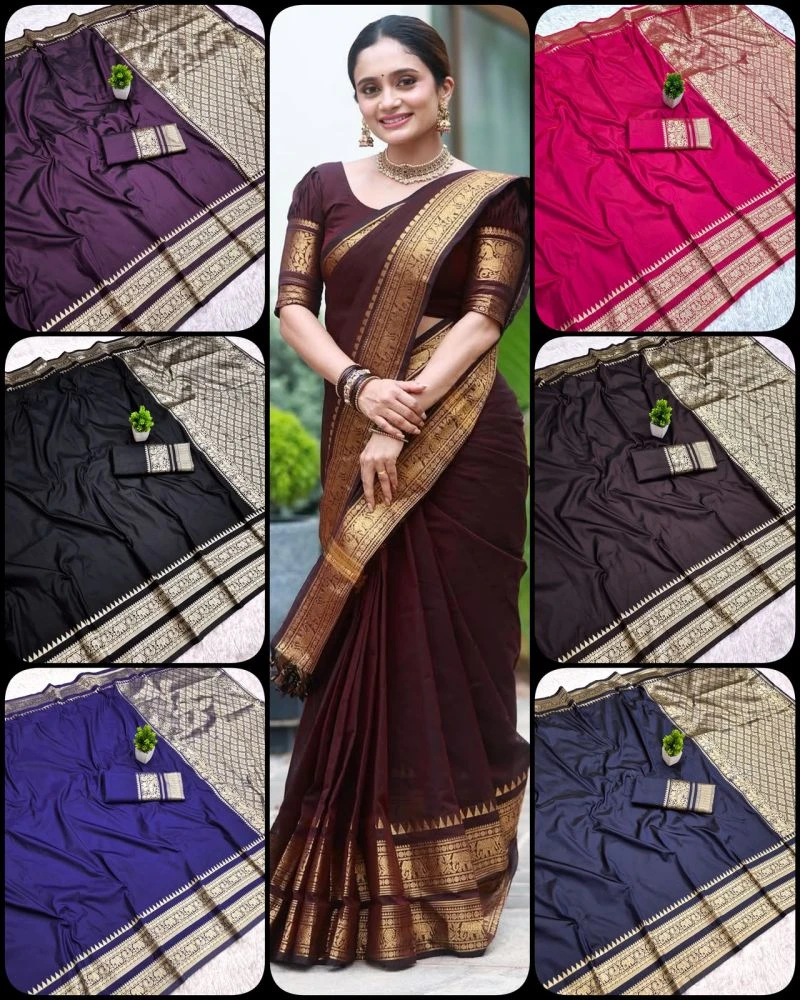 Aab Narayan Pet Vol 1 Soft Silk Zari Weaving Saree Collection 6