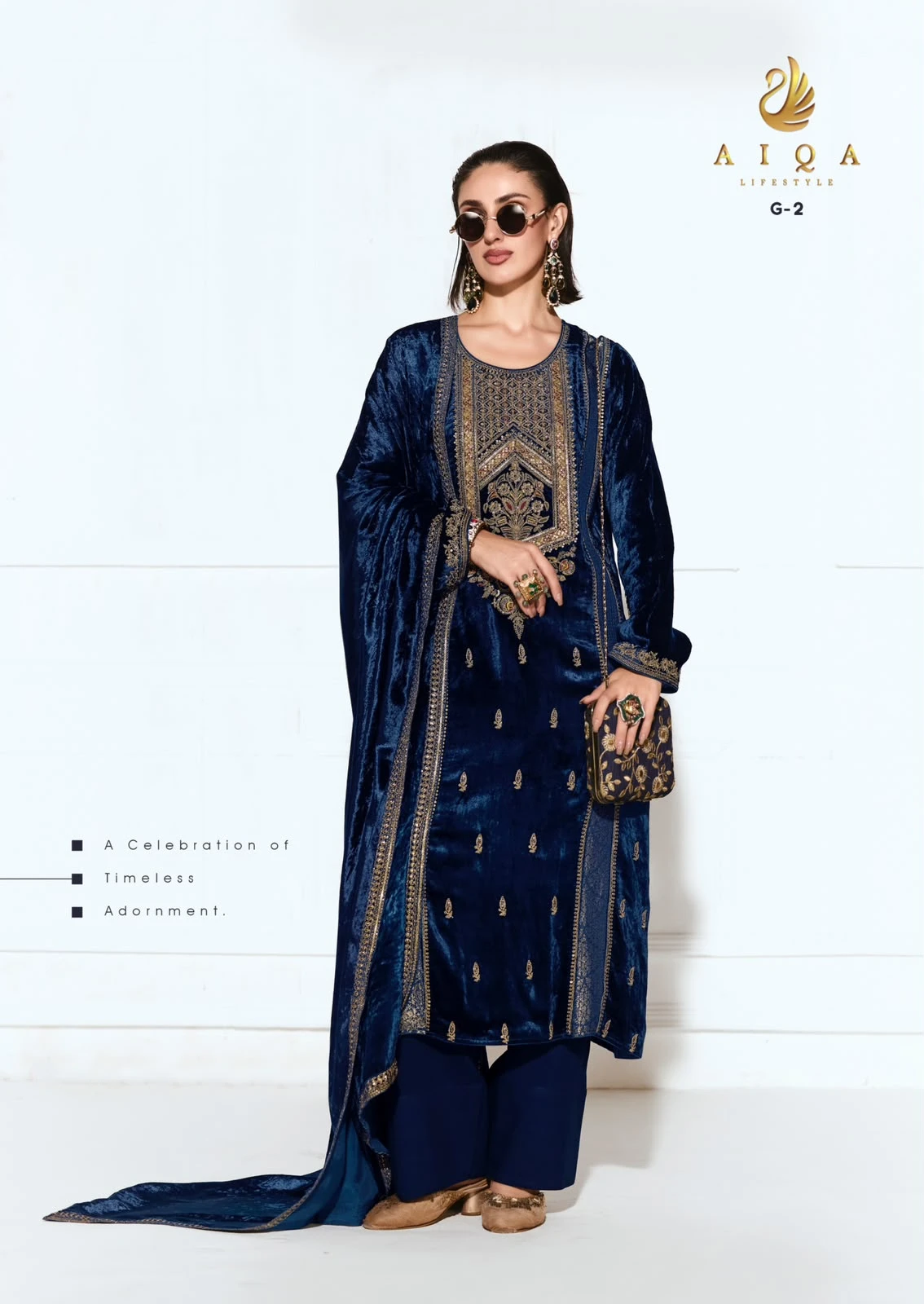 Aiqa Rubaab Readymade Velvet Suits Winter Collection Wholesale 11