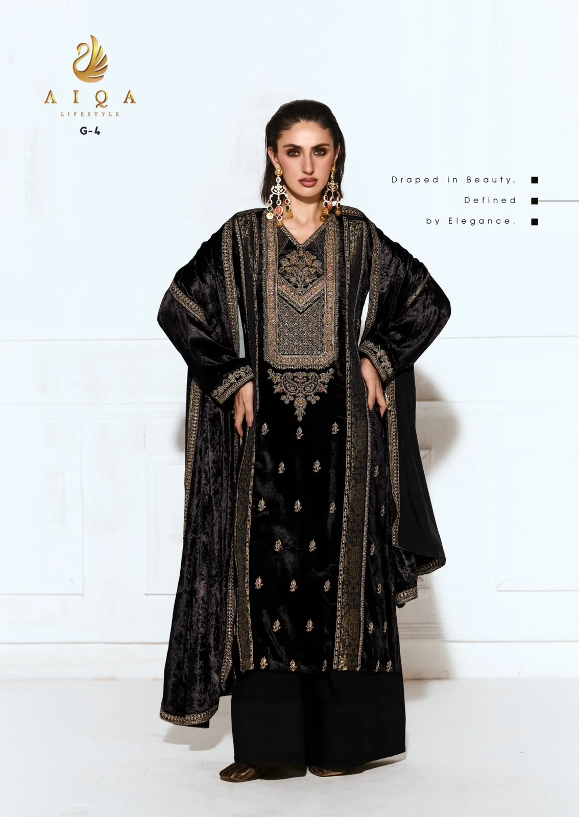 Aiqa Rubaab Readymade Velvet Suits Winter Collection Wholesale 12