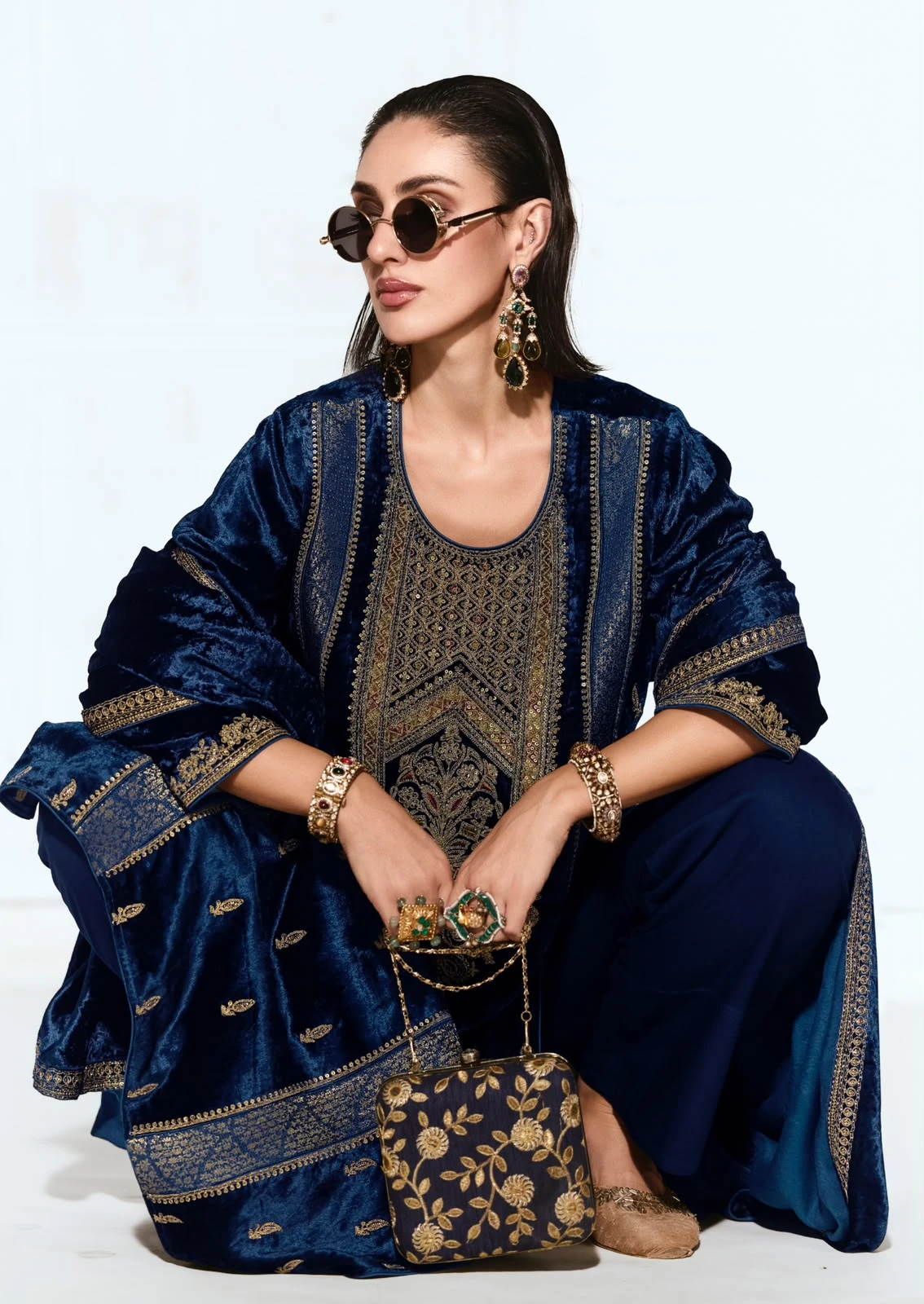 Aiqa Rubaab Readymade Velvet Suits Winter Collection Wholesale 8
