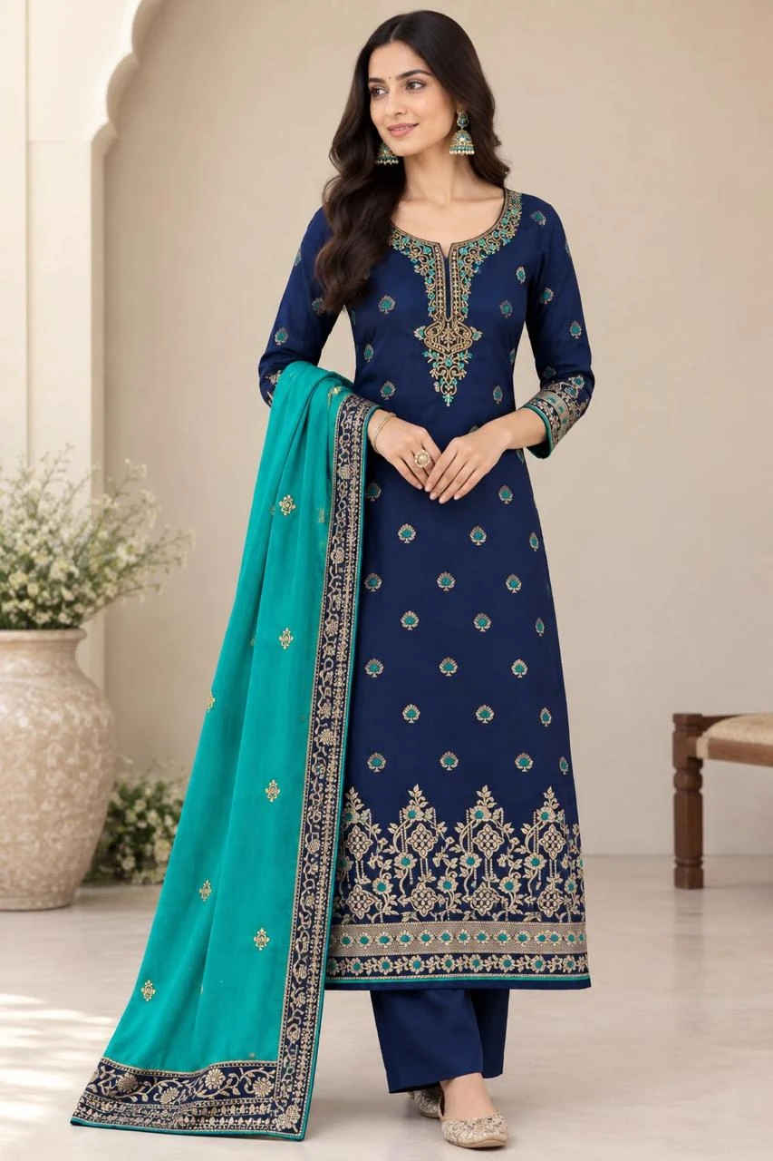 Alisa Sahir Satin Georgette Colorful 2