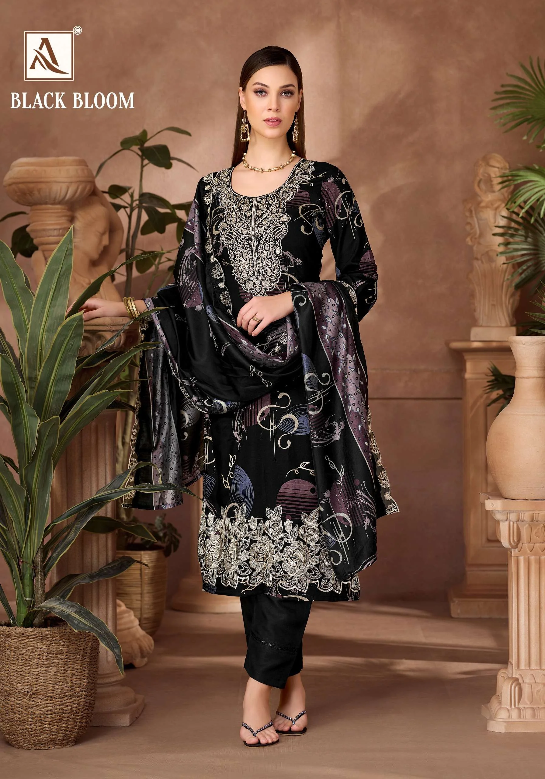 Alok Suits Black Bloom 4