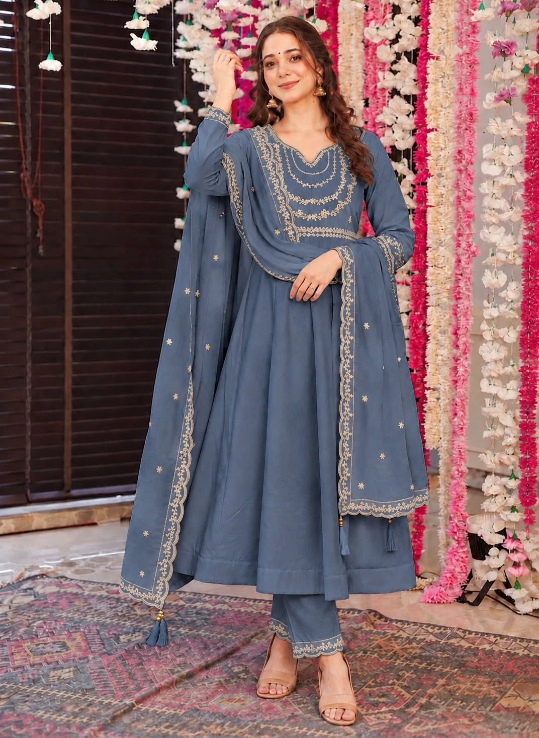 Anaya Roman Silk Anarkali Suit Collection 2