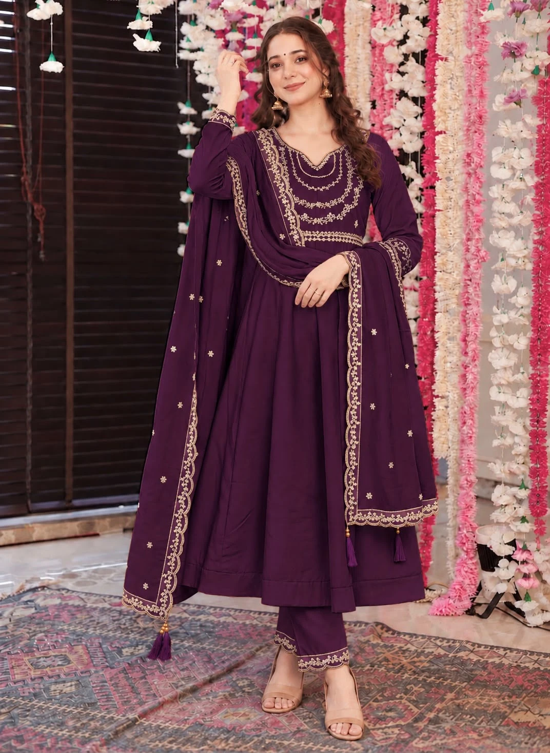 Anaya Roman Silk Anarkali Suit Collection 4