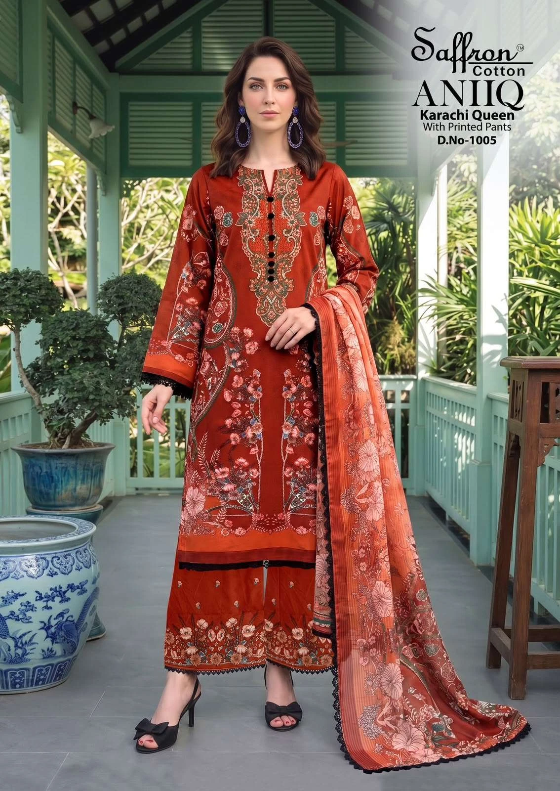 Aniq Karachi Queen With Printed Pants 16