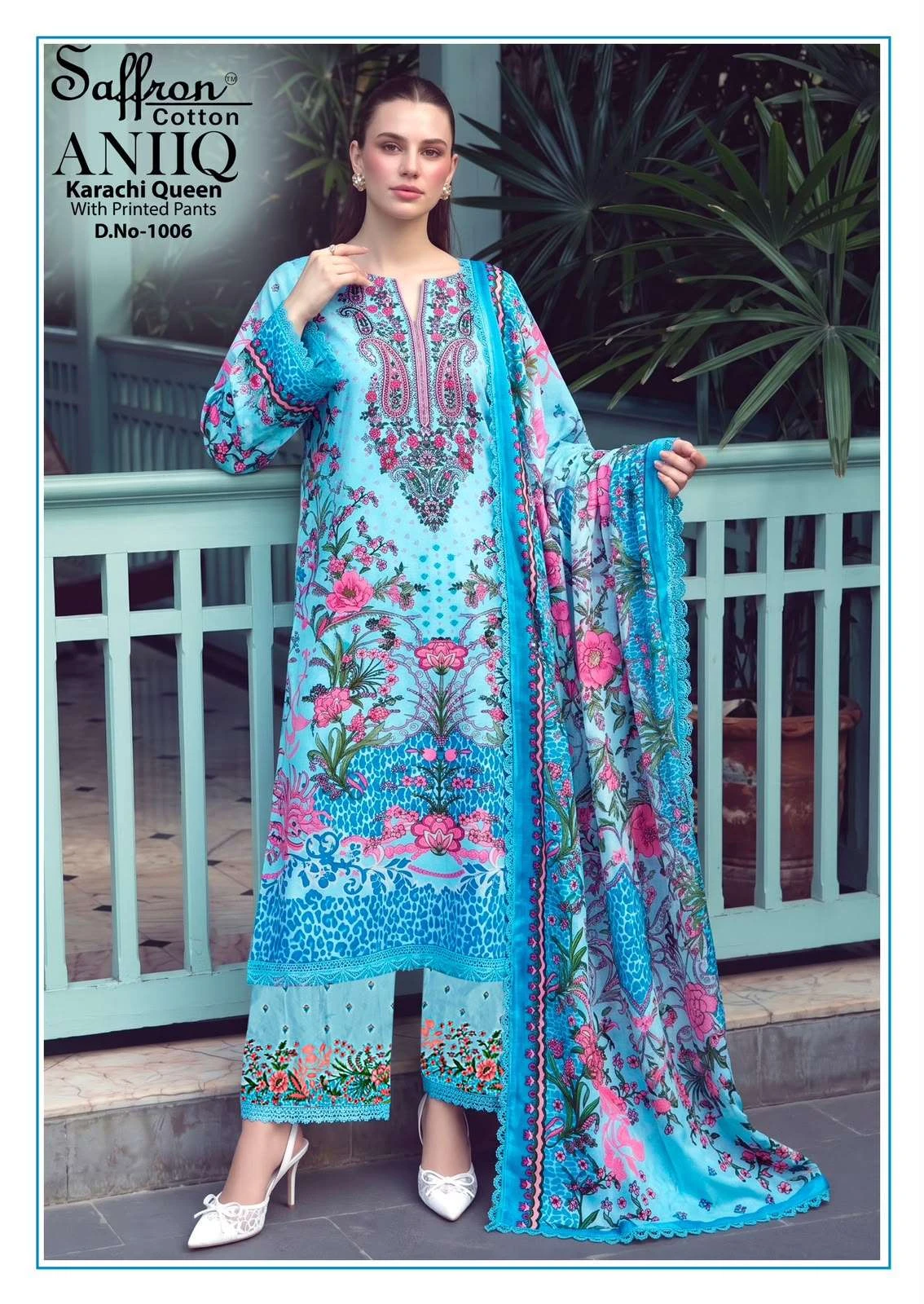 Aniq Karachi Queen With Printed Pants 4