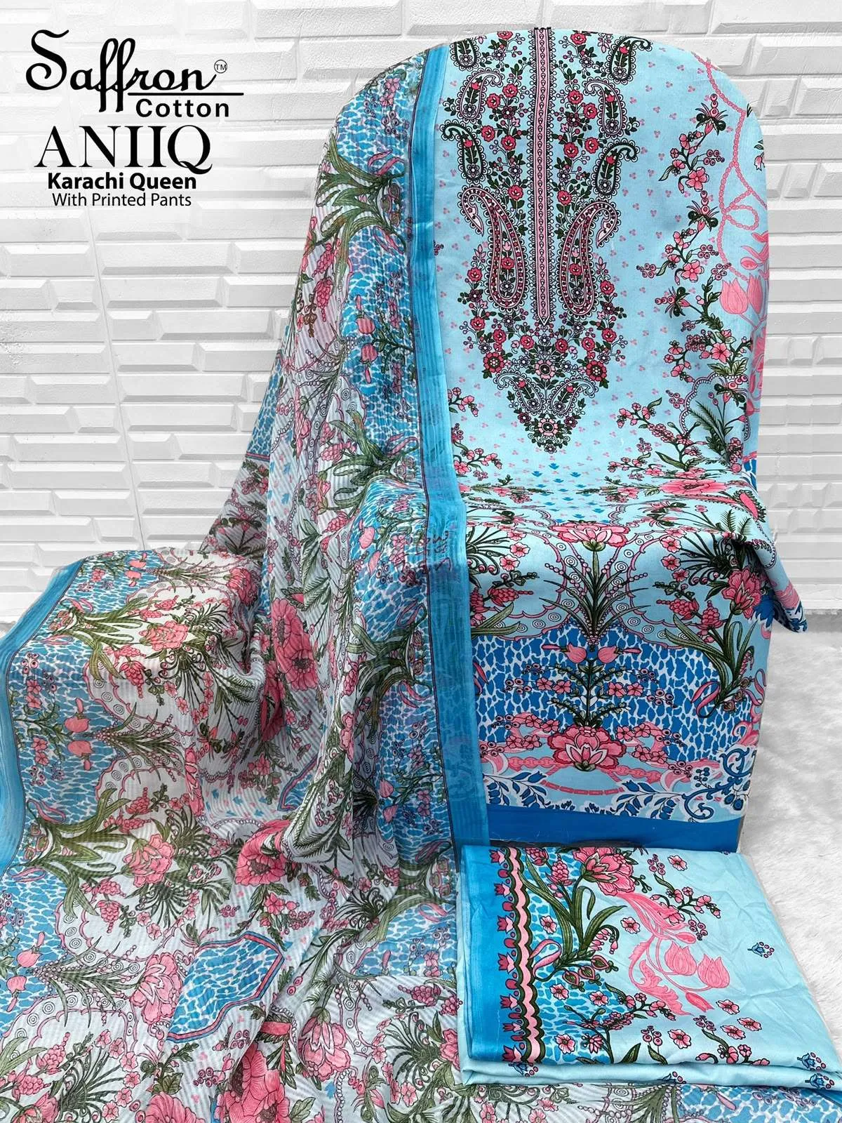 Aniq Karachi Queen With Printed Pants 5