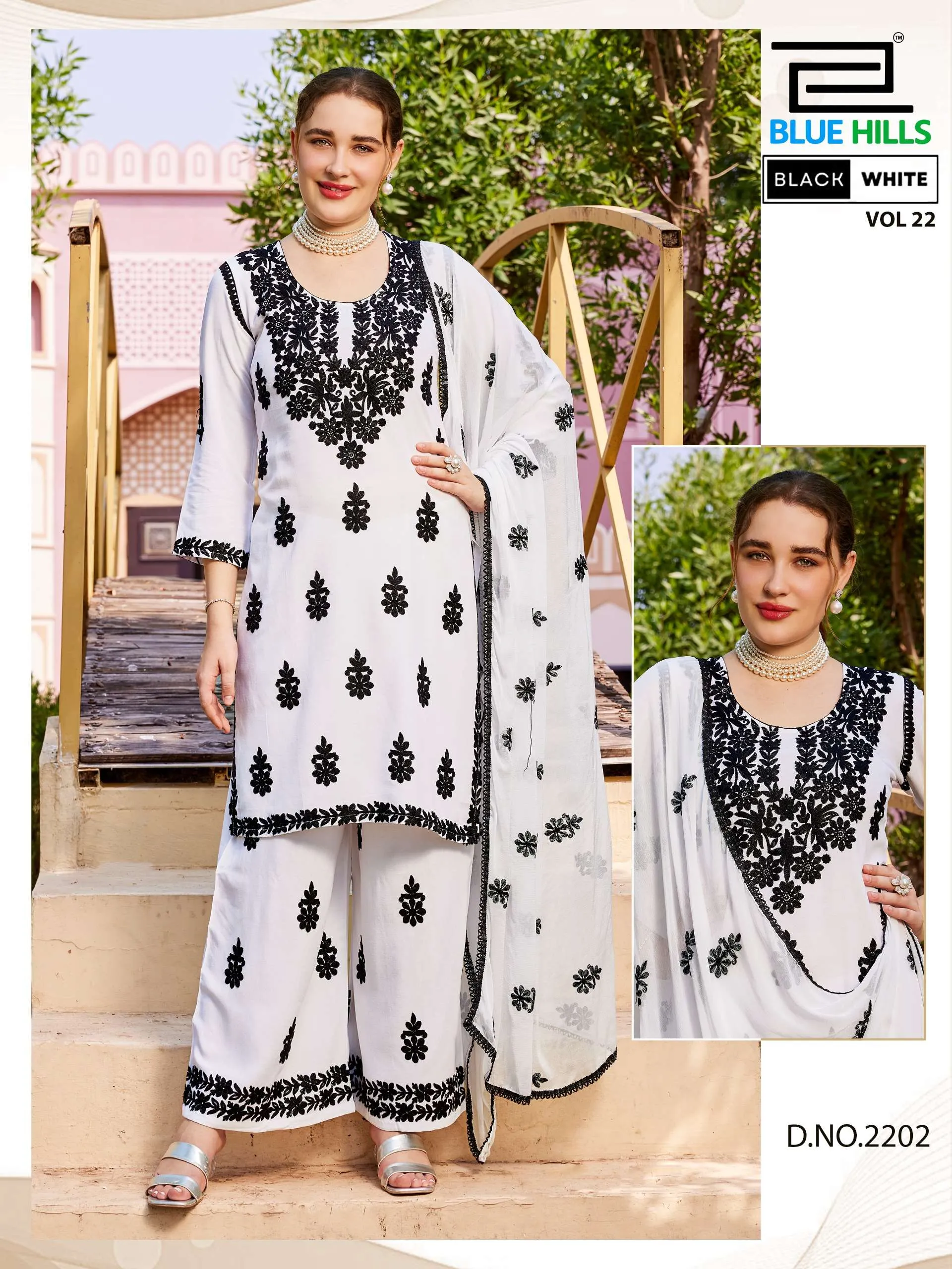 Blue Hills Black And White Vol 22 - Readymade Dress 2